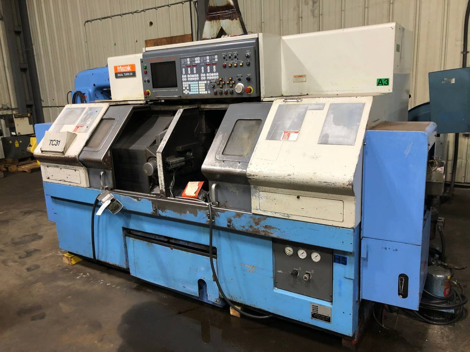 1996 Mazak Dual Turn 20 Chucker CNC 4 axis lathe, - Image 2 of 7