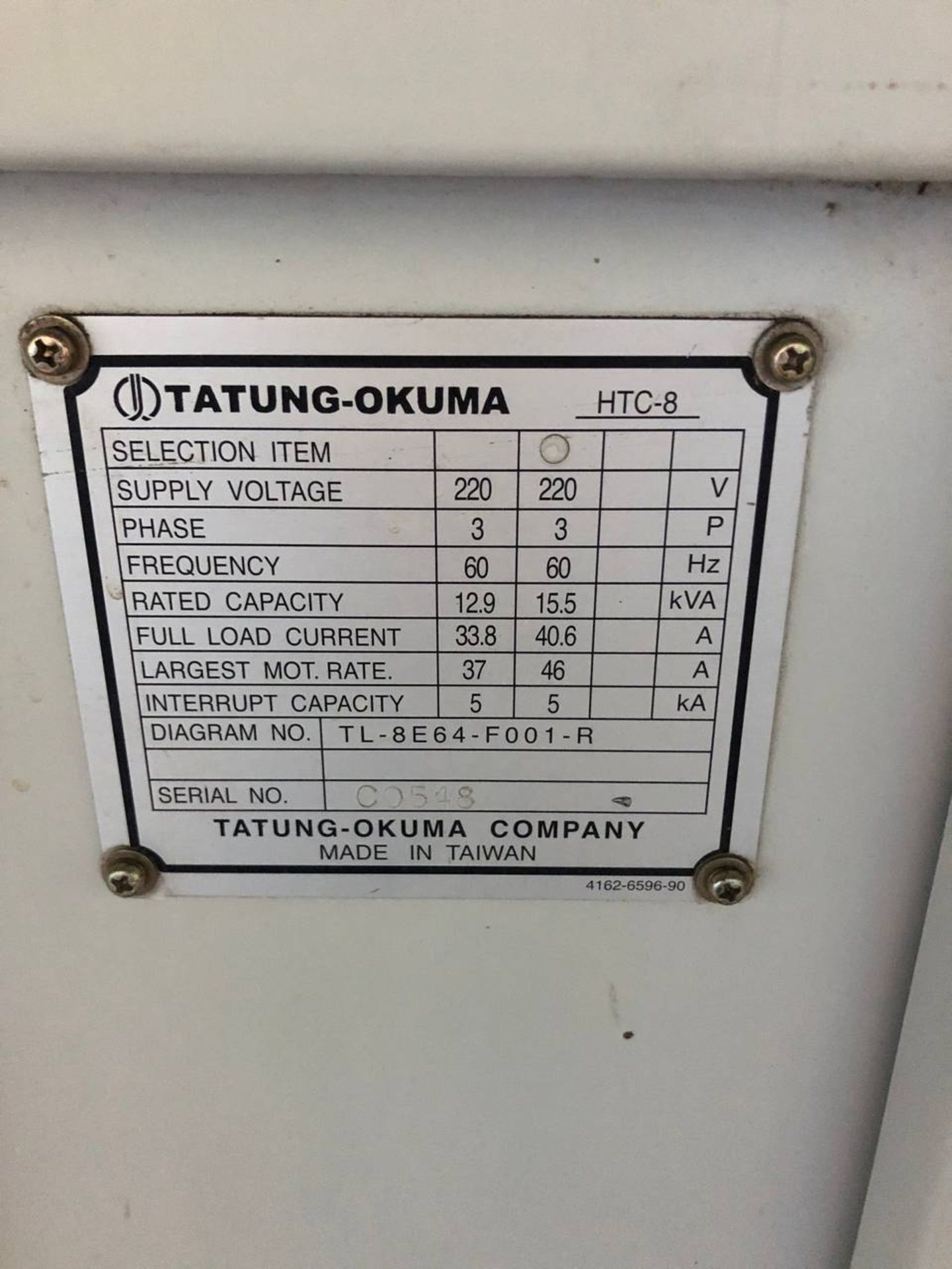 Bridgeport Okuma HTC-8 CNC lathe - Image 5 of 5