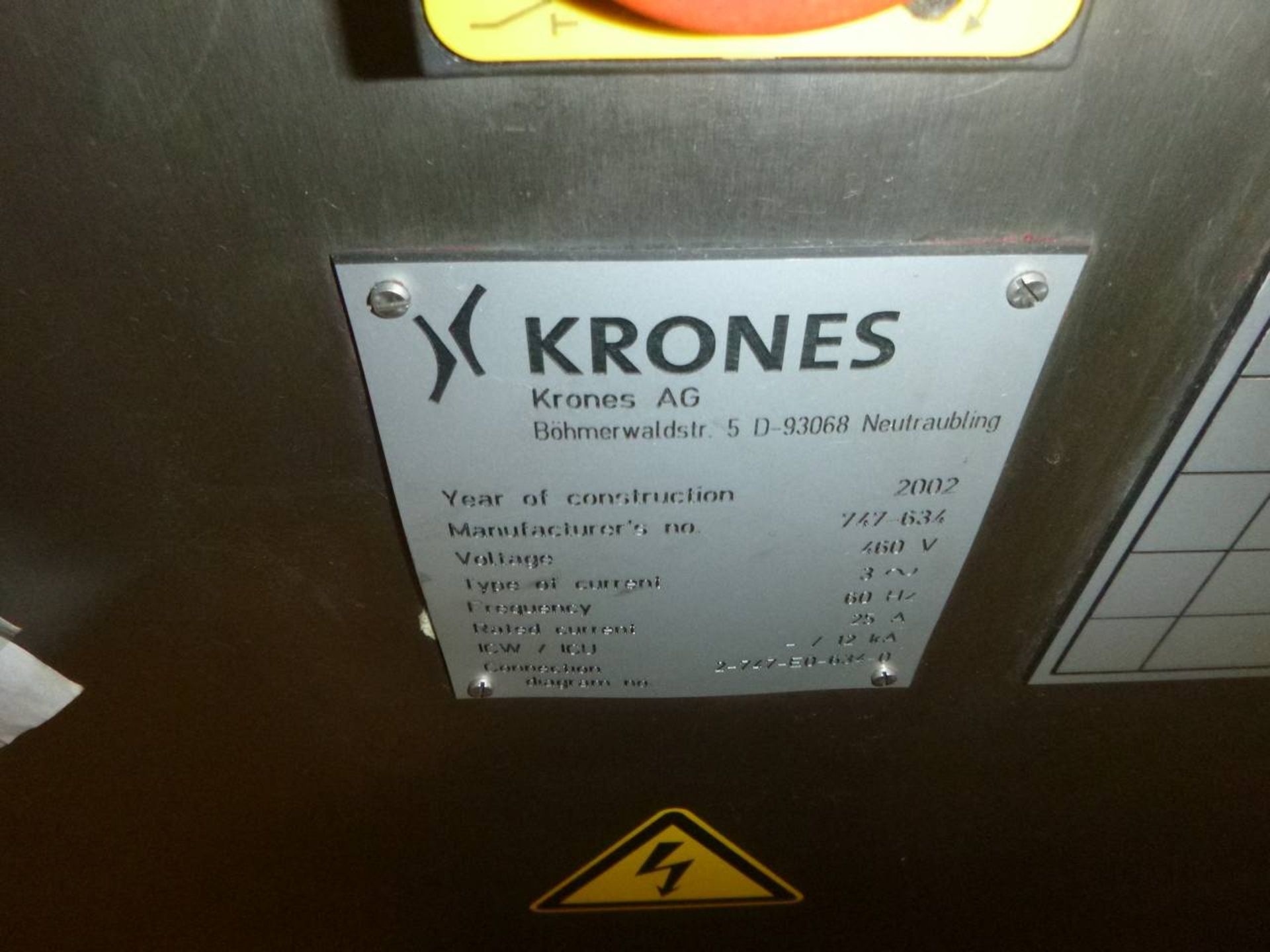 2002 Krones 960-20 Autocol Labelling system - Image 4 of 17