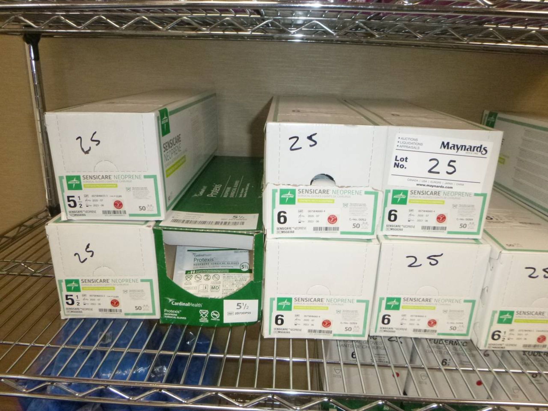 Sensicare Boxes of surgical gloves 5 1/2-8 - Image 2 of 3