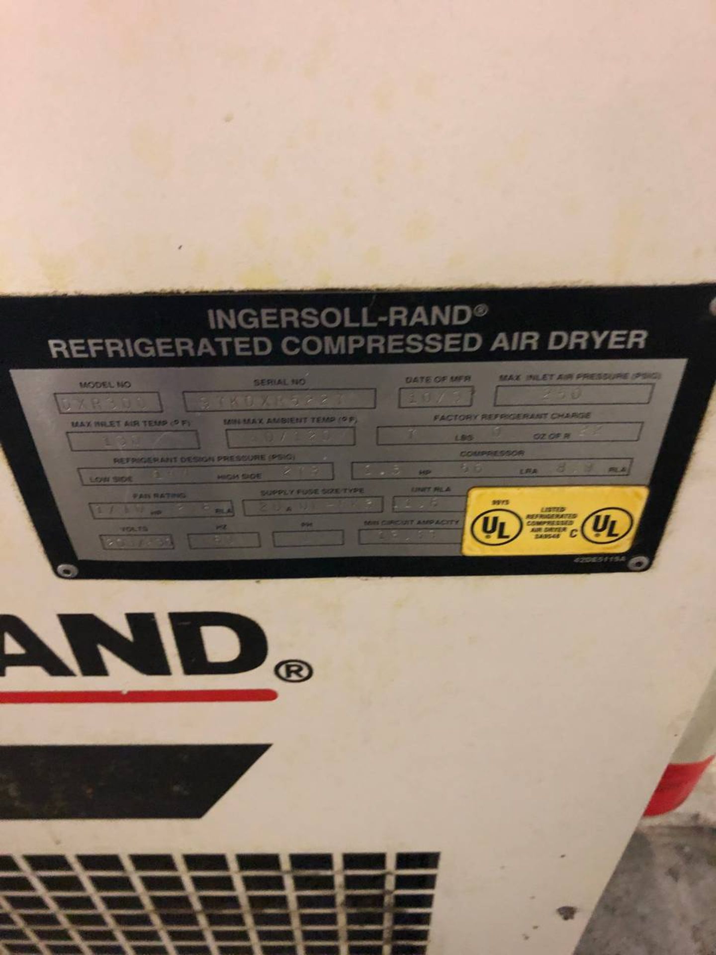 Ingersol Rand DXR300 Air Dryer - Image 2 of 2