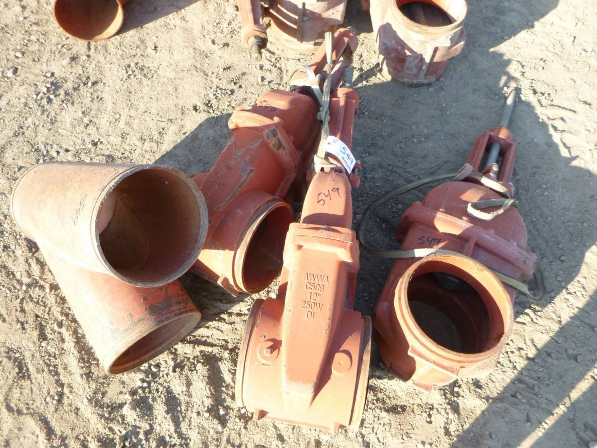 (3) 12" Victaulic gate valves with Y fitting