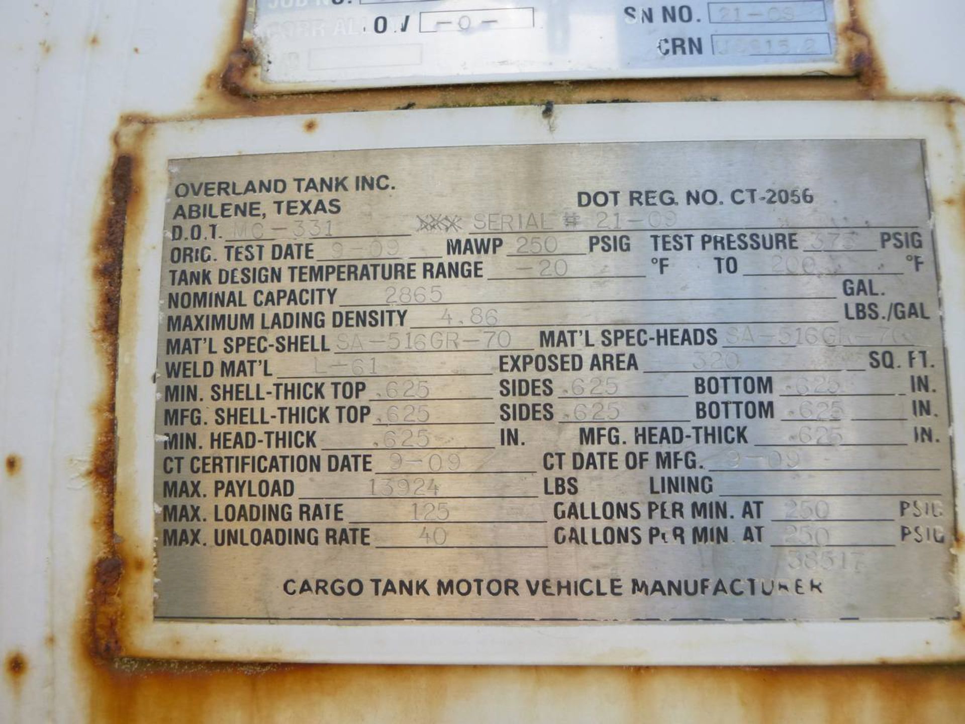 2009 Overland Tank Inc 38518 Frac fluid super heater - Image 12 of 18