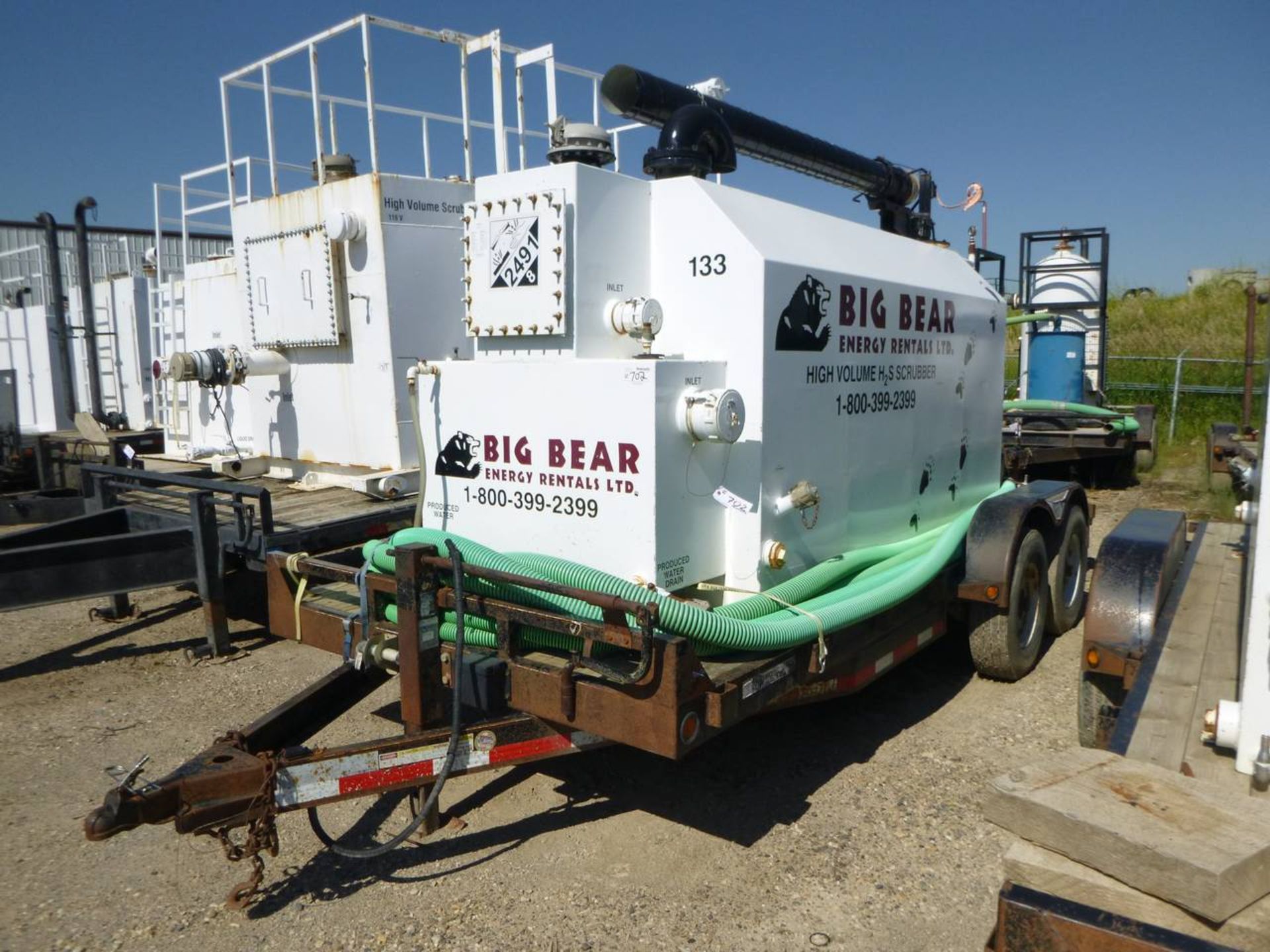 High volume H2S vac truck dry type scrubber system