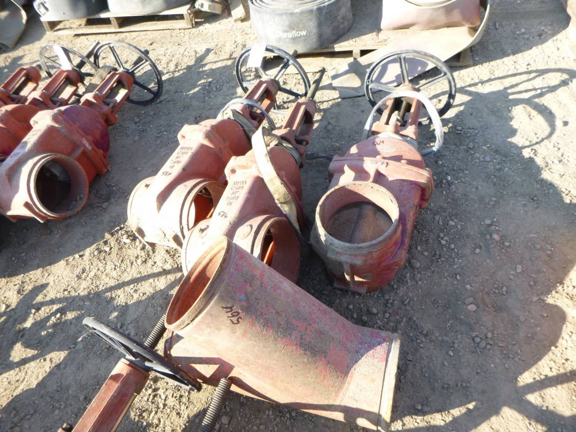 (3) 10" Victaulic gate valves with Y fitting