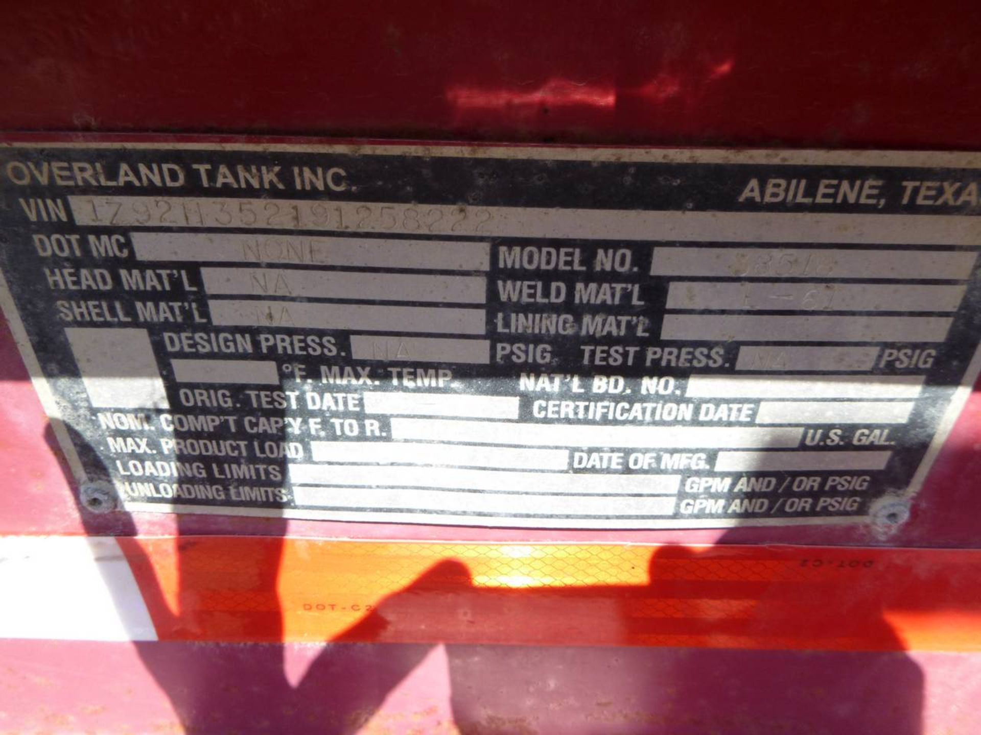 2009 Overland Tank Inc 38518 Frac fluid super heater - Image 4 of 18