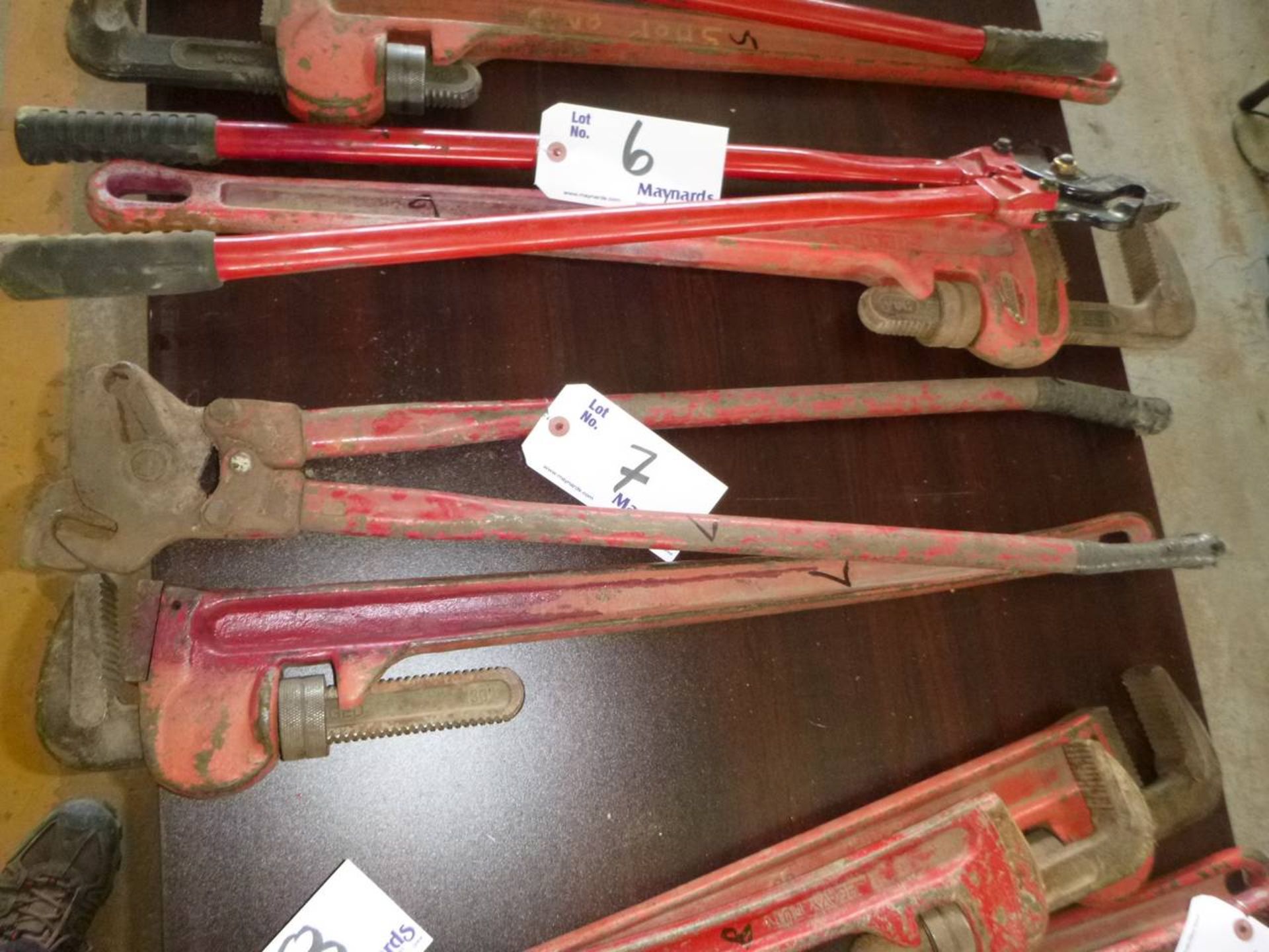 36" pipe wrench & crimper tool