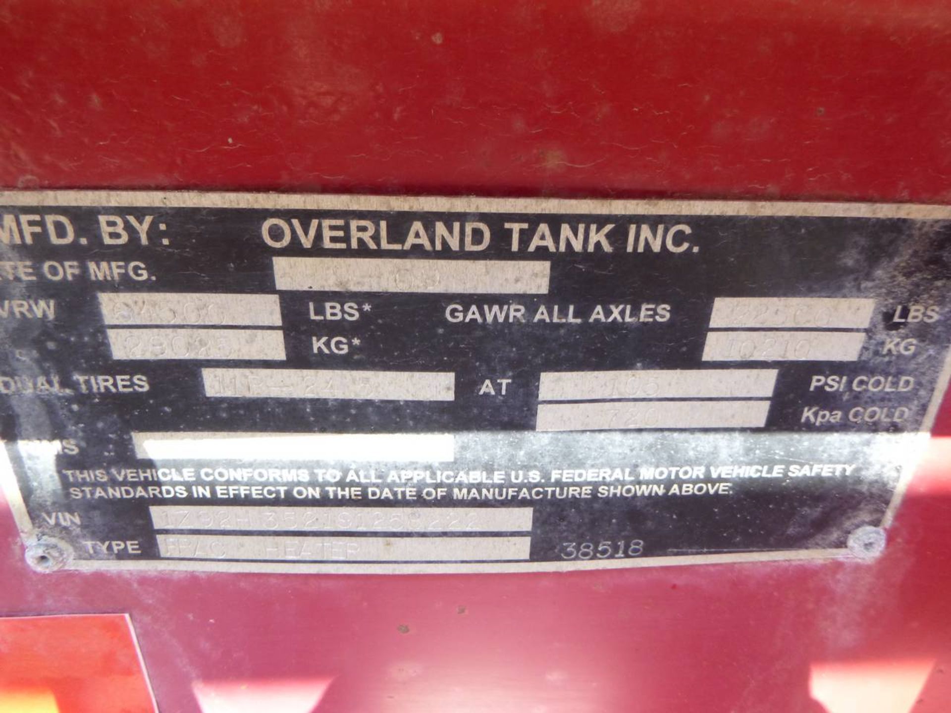 2009 Overland Tank Inc 38518 Frac fluid super heater - Image 5 of 18