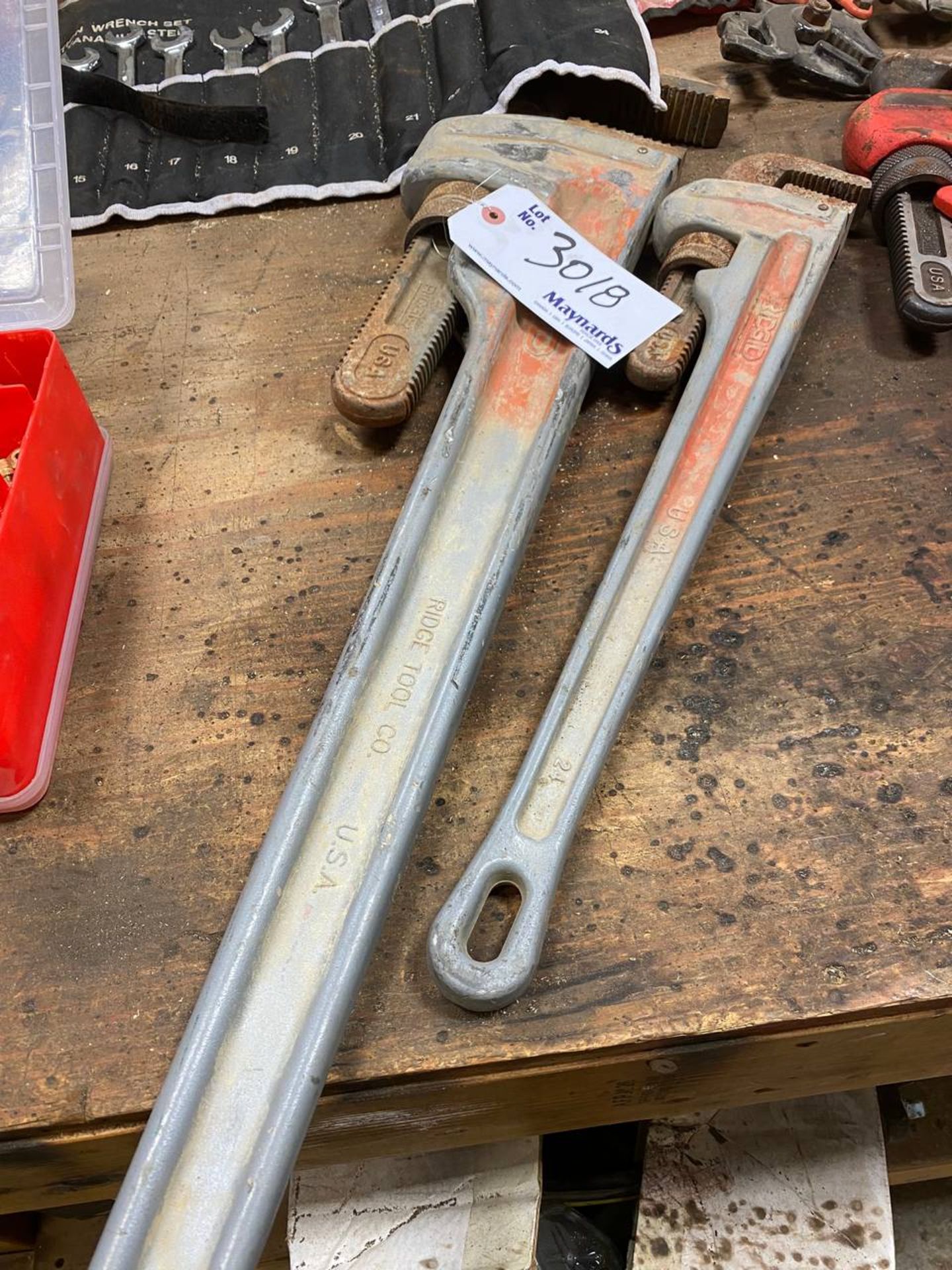 2 Large Ridgid Pipe Wrenches