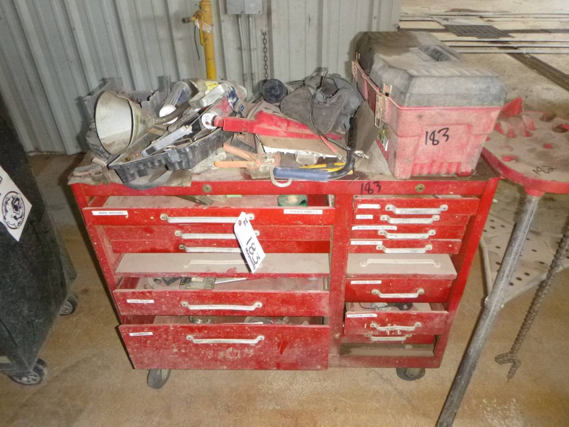 Tool box with tools