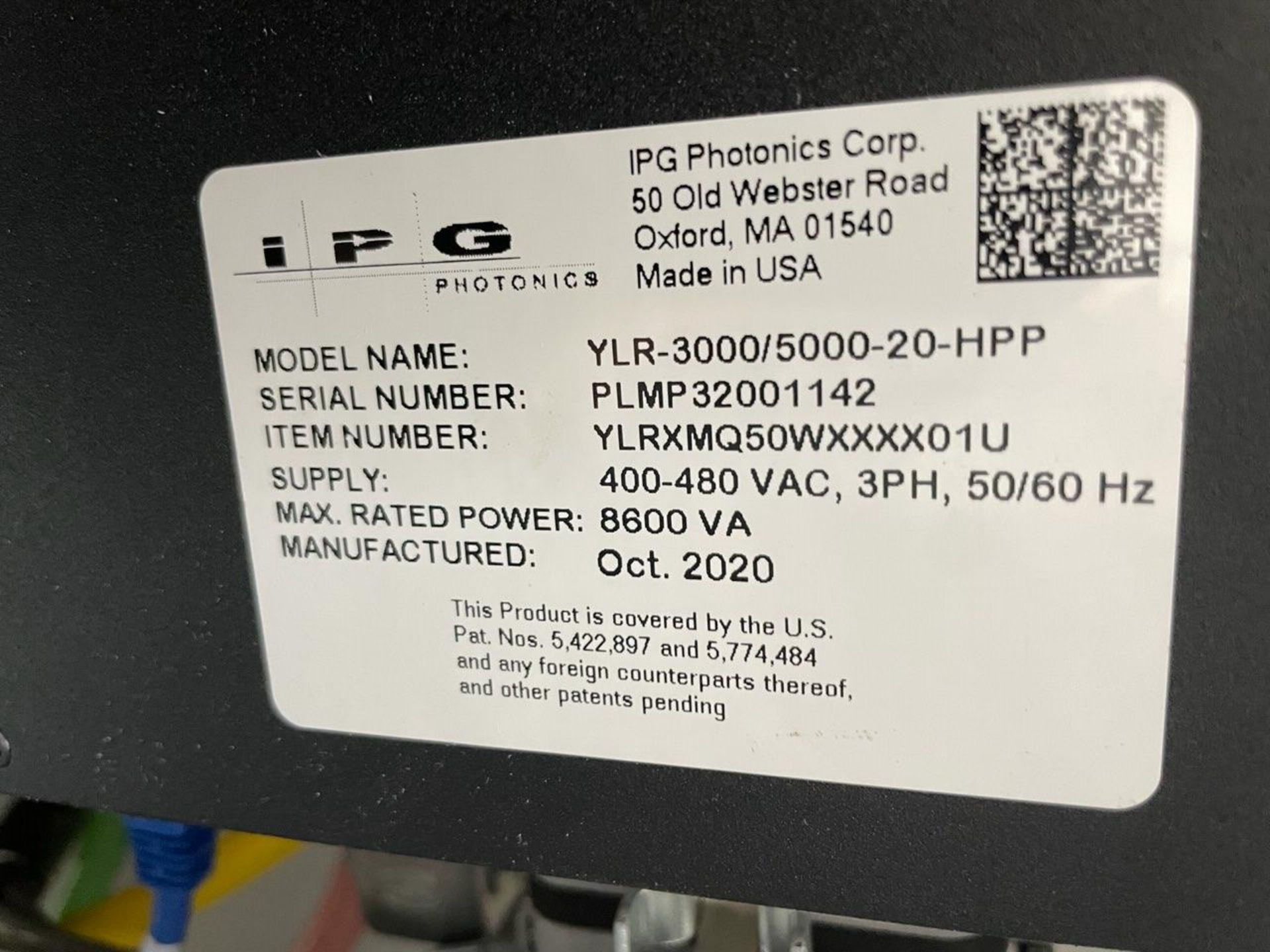 IPG YLR-3000/5000-20-HPP Photonics Fiber Laser *High Bid Subject to Confirmation by Secure Lender* - Image 13 of 13