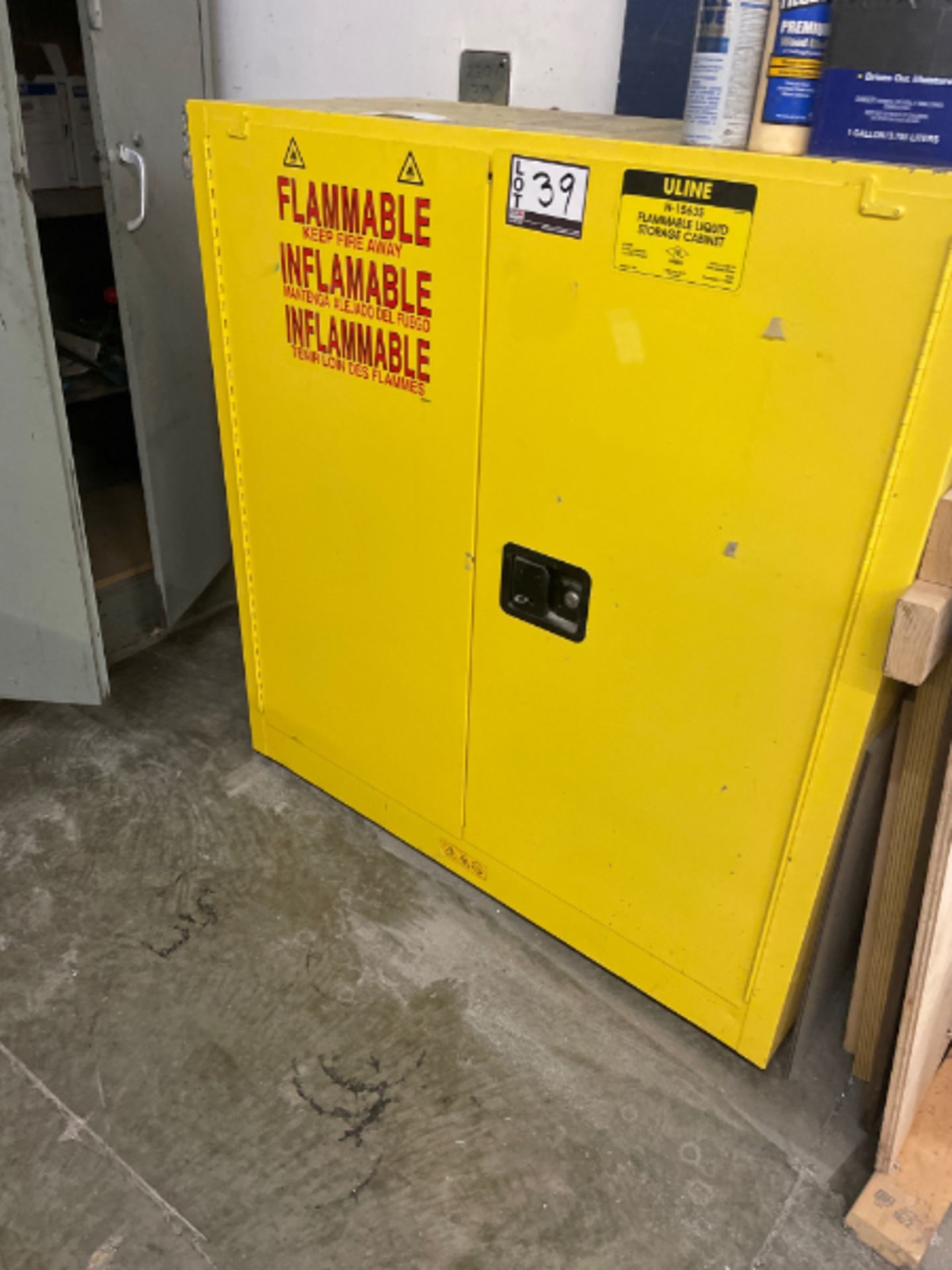 Uline Flammable Liquid Storage Cabinet 30 Gal. Cap. - Image 3 of 5