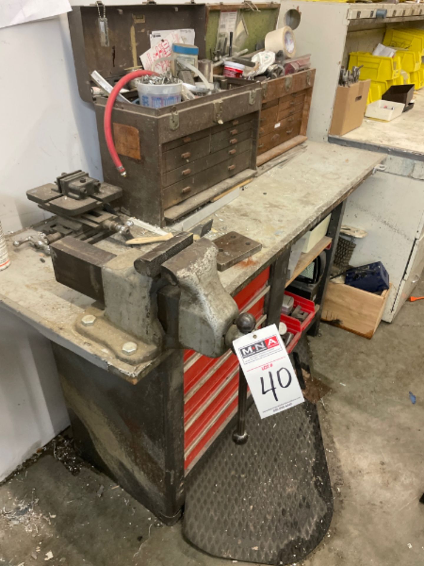 Bench Vise and Toolbox - Image 3 of 4