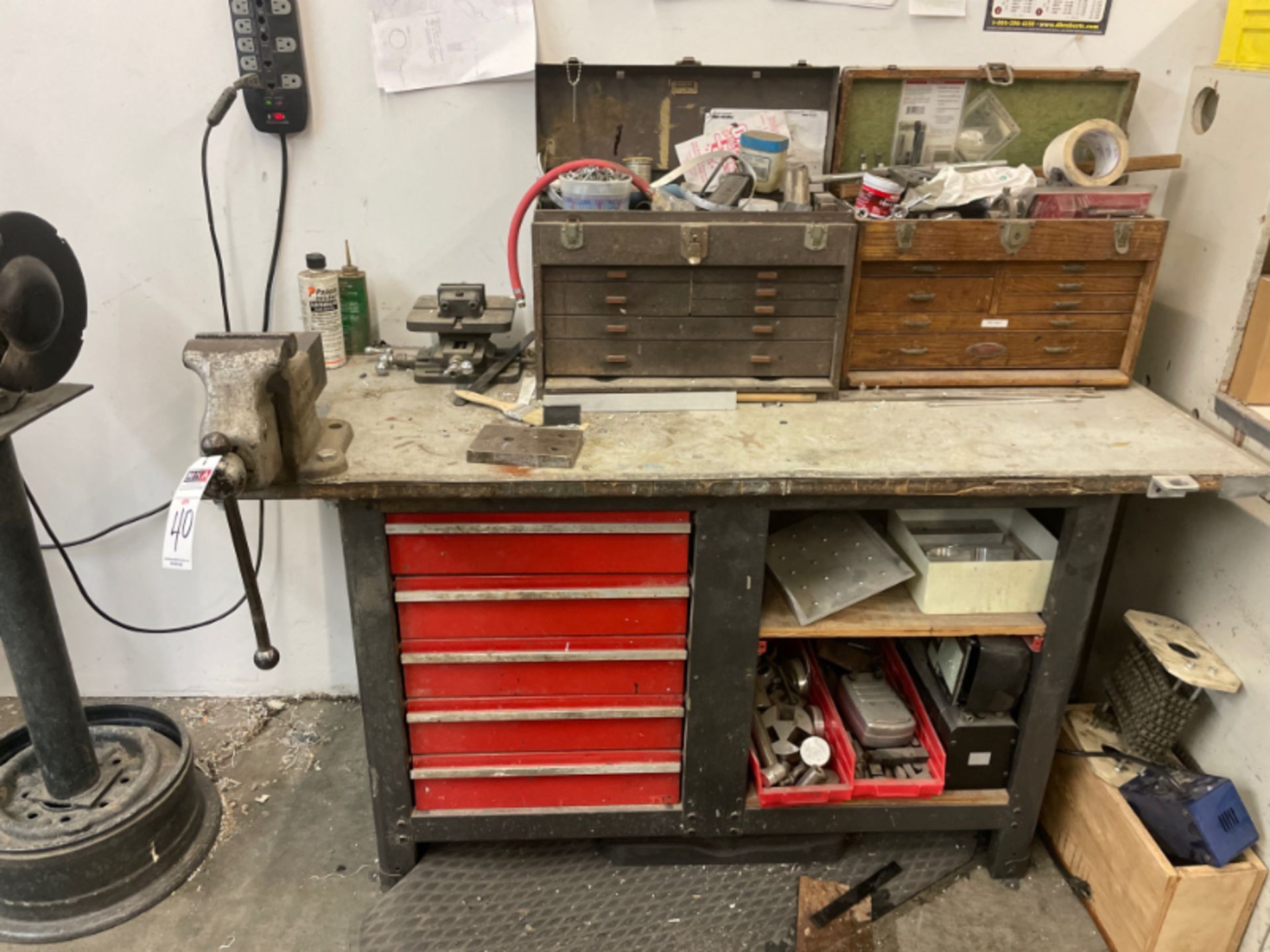 Bench Vise and Toolbox - Image 2 of 4