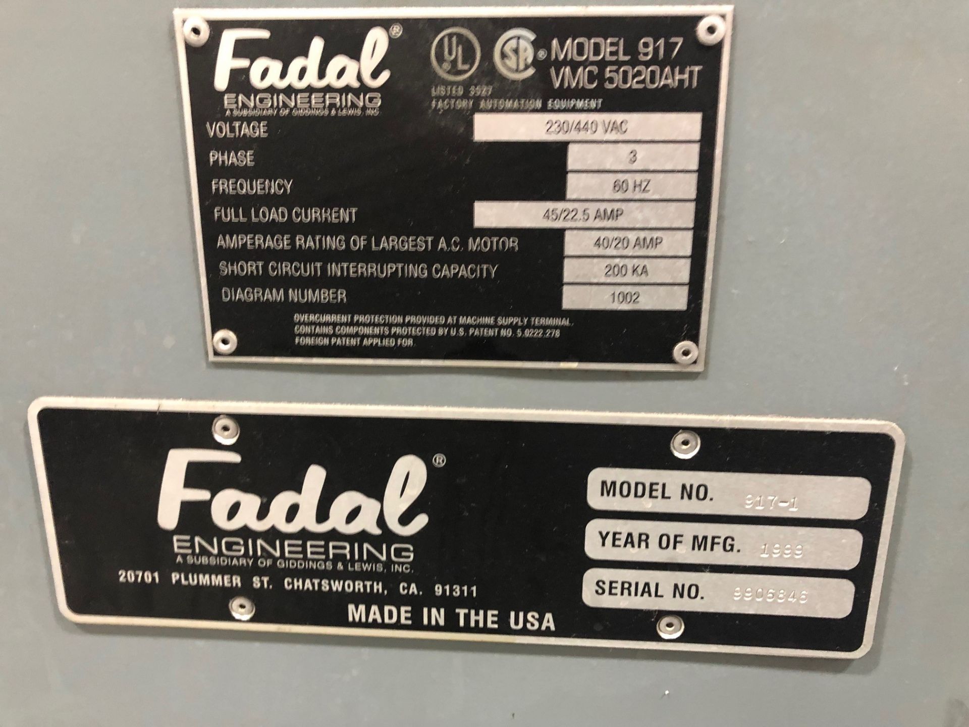 Fadal 5020A VMC, 88HS Control, 50" x 20" x 20"Travels, 56" x 20" Table, 21 ATC, 10000 RPM, New - Image 5 of 5