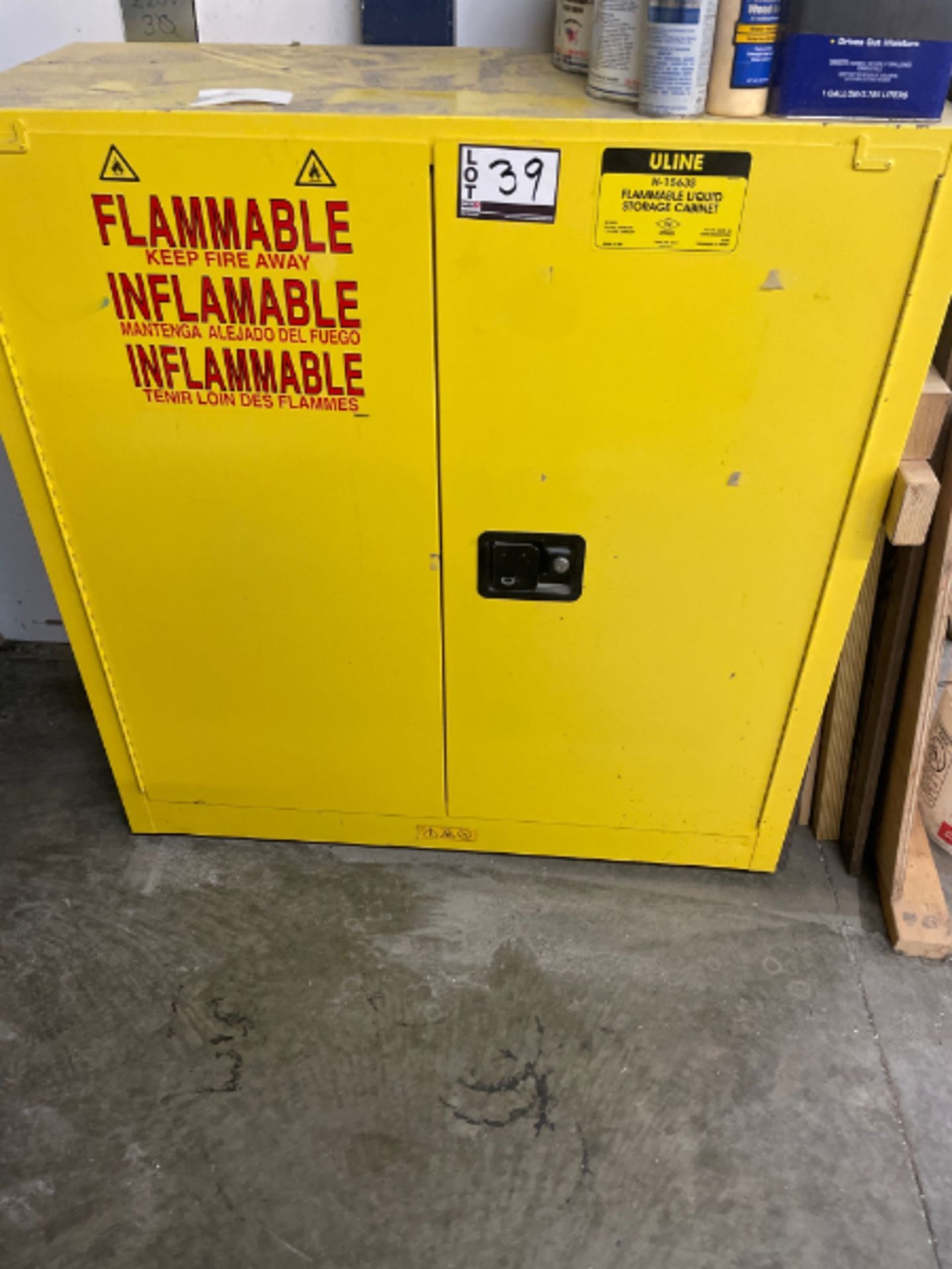 Uline Flammable Liquid Storage Cabinet 30 Gal. Cap.