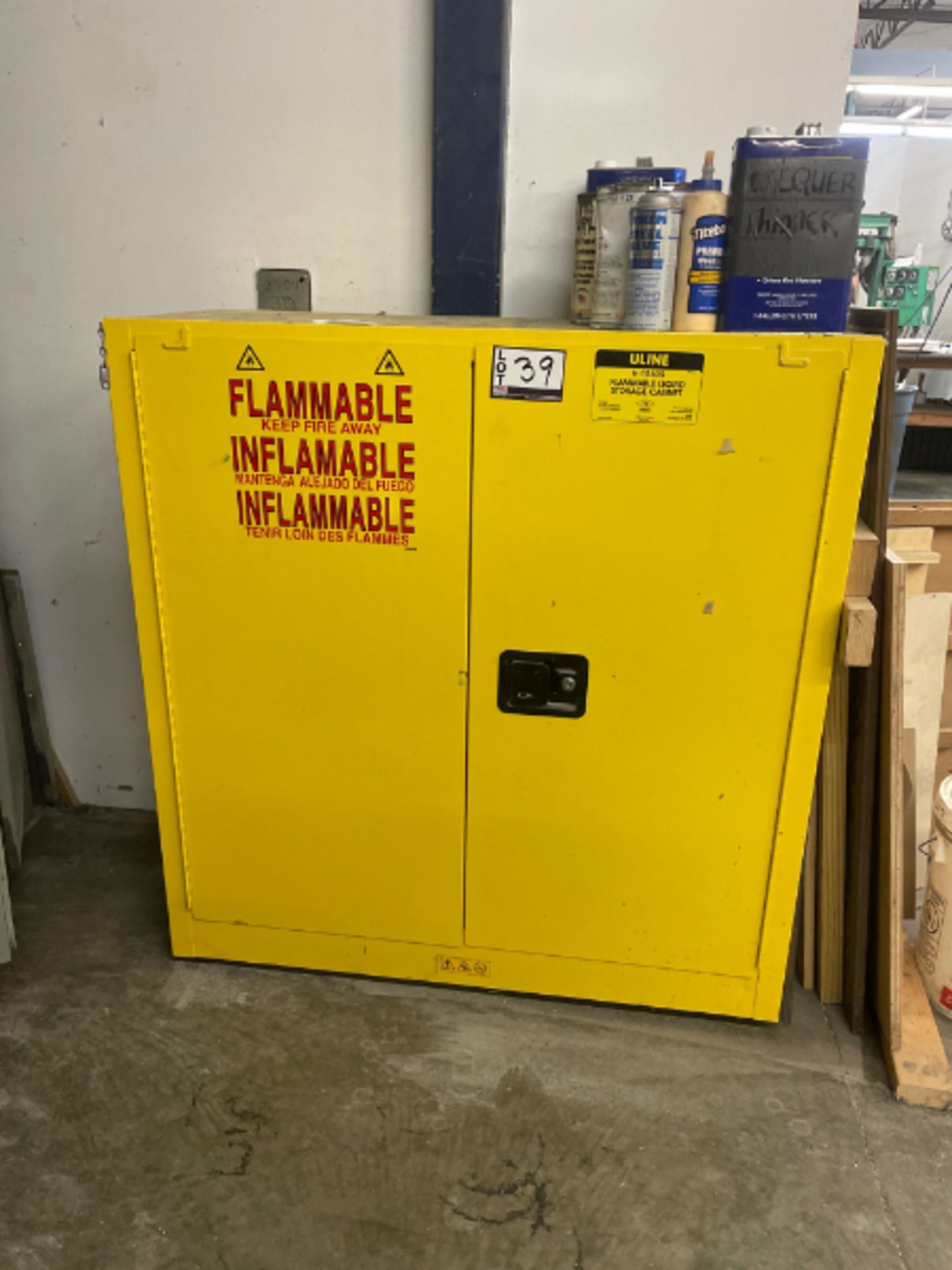 Uline Flammable Liquid Storage Cabinet 30 Gal. Cap. - Image 2 of 5