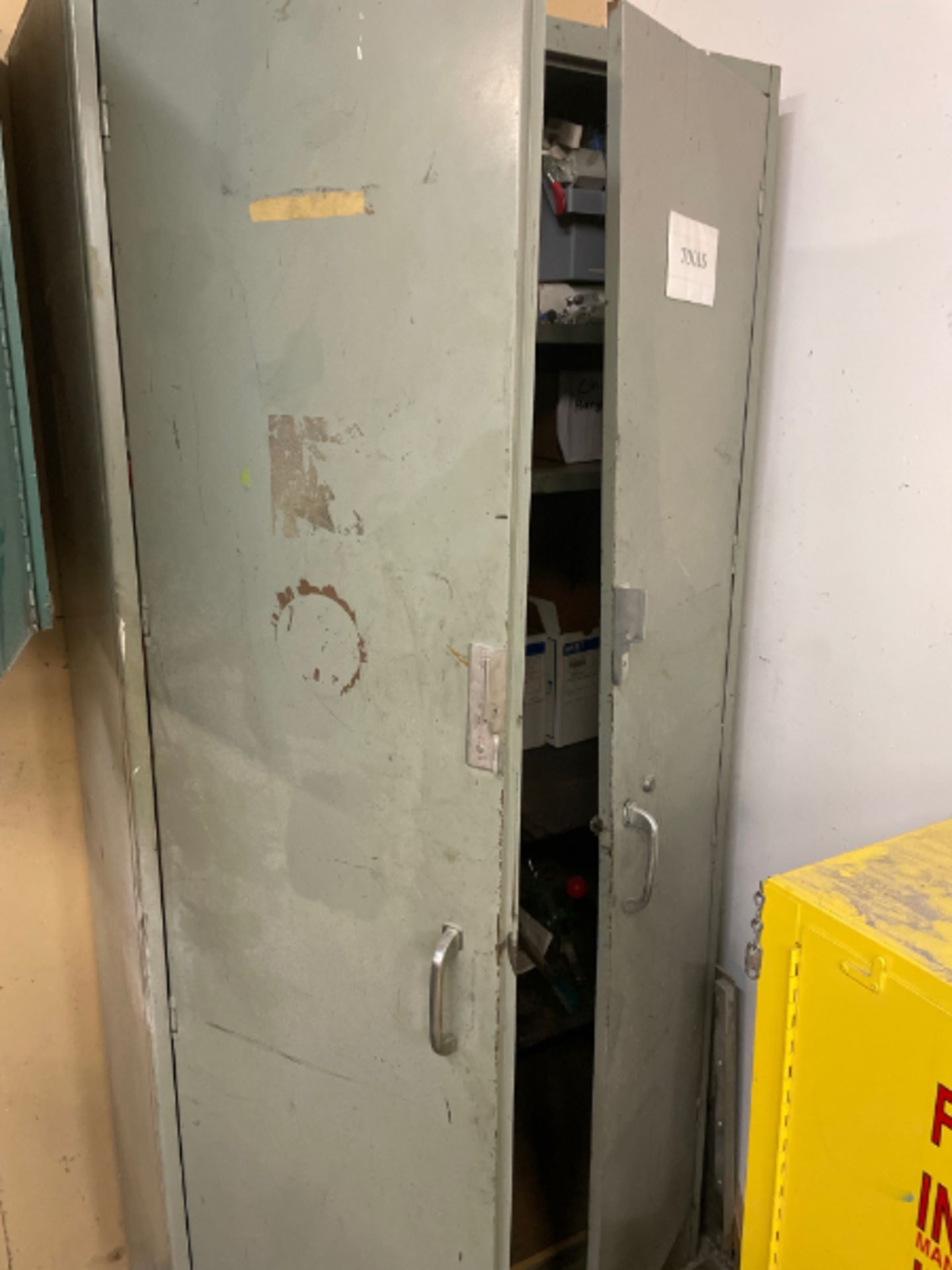 2 Door Metal Cabinet with Content - Image 3 of 3