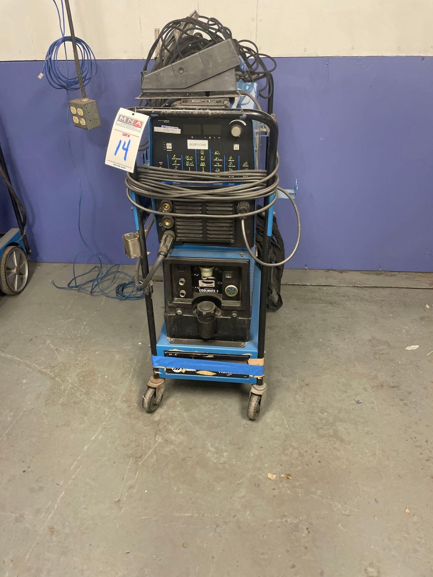 Miller TIGRunner Dynasty 300 DX Welder, s/n LC244955 & Miller Coolmate 3 Chiller, s/n LC215511