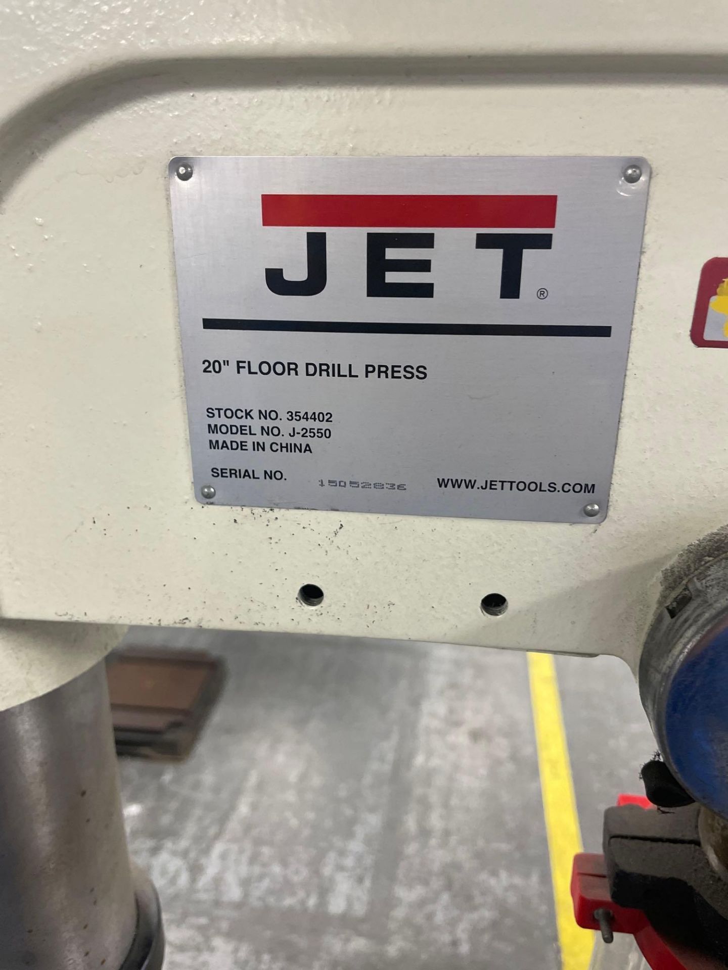 Jet J-2550 20" Floor Drill Press, s/n 15052836 - Image 4 of 4