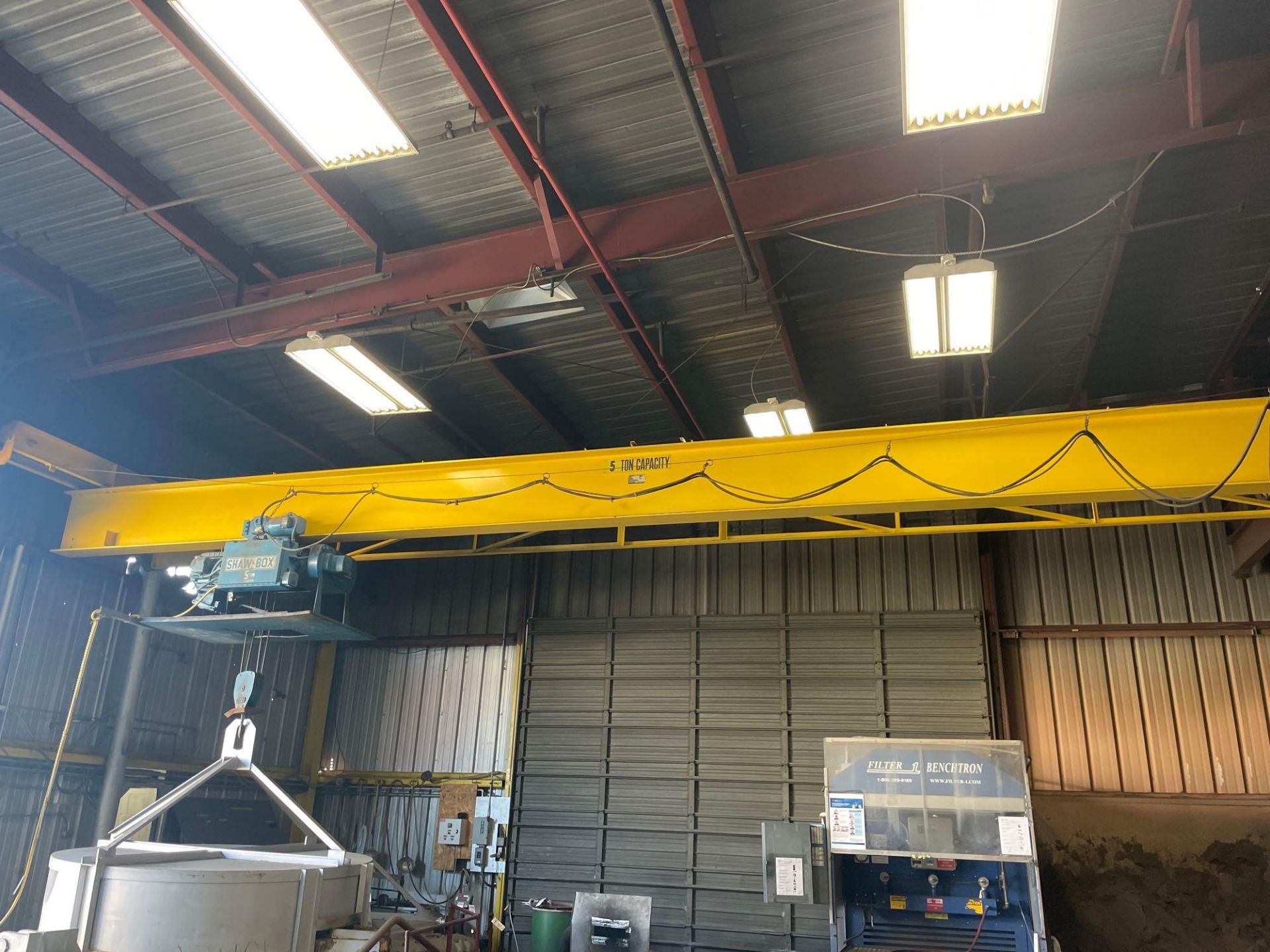 (1) 30' Over Head Crane with 5 Ton Shaw Box Hoist - Image 3 of 5