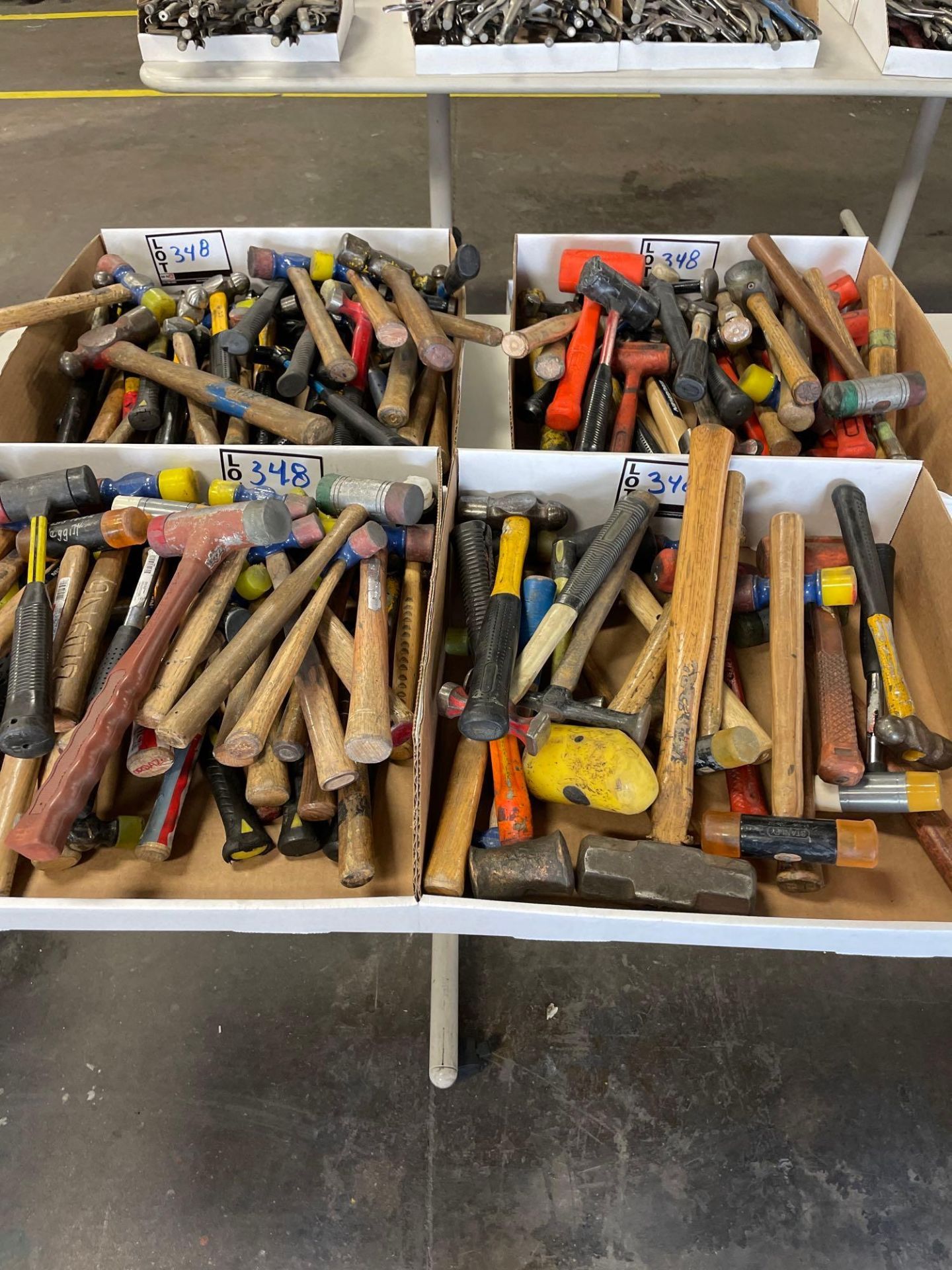 (4) Boxes of Assorted Hammers