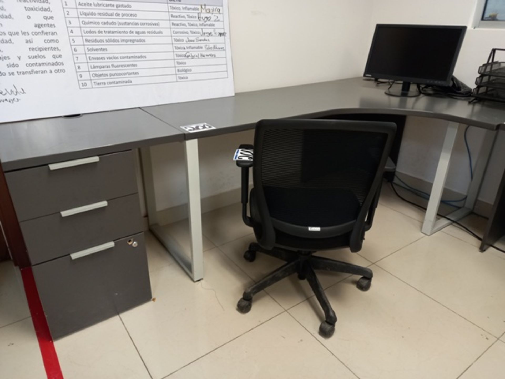 (44) Office Furniture Consisting Of: (1) 60 Inch Samsung TV, (6) L Desks, (6) Simple Desks & more - Image 9 of 25