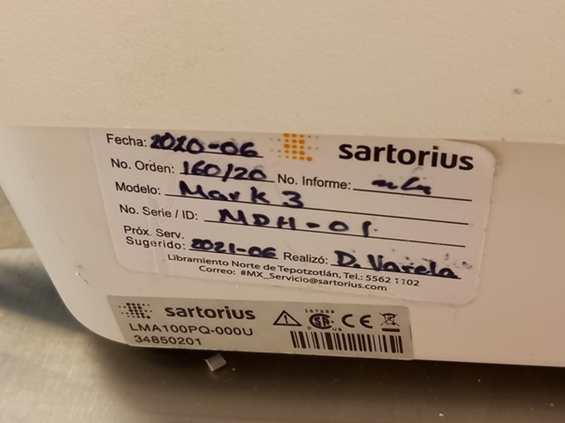 Sartorius LMA100PQ-000U Moisture Analyzer, Serial: 34850201; Year: 2018; with LMA100PA-000U Printer - Image 6 of 15