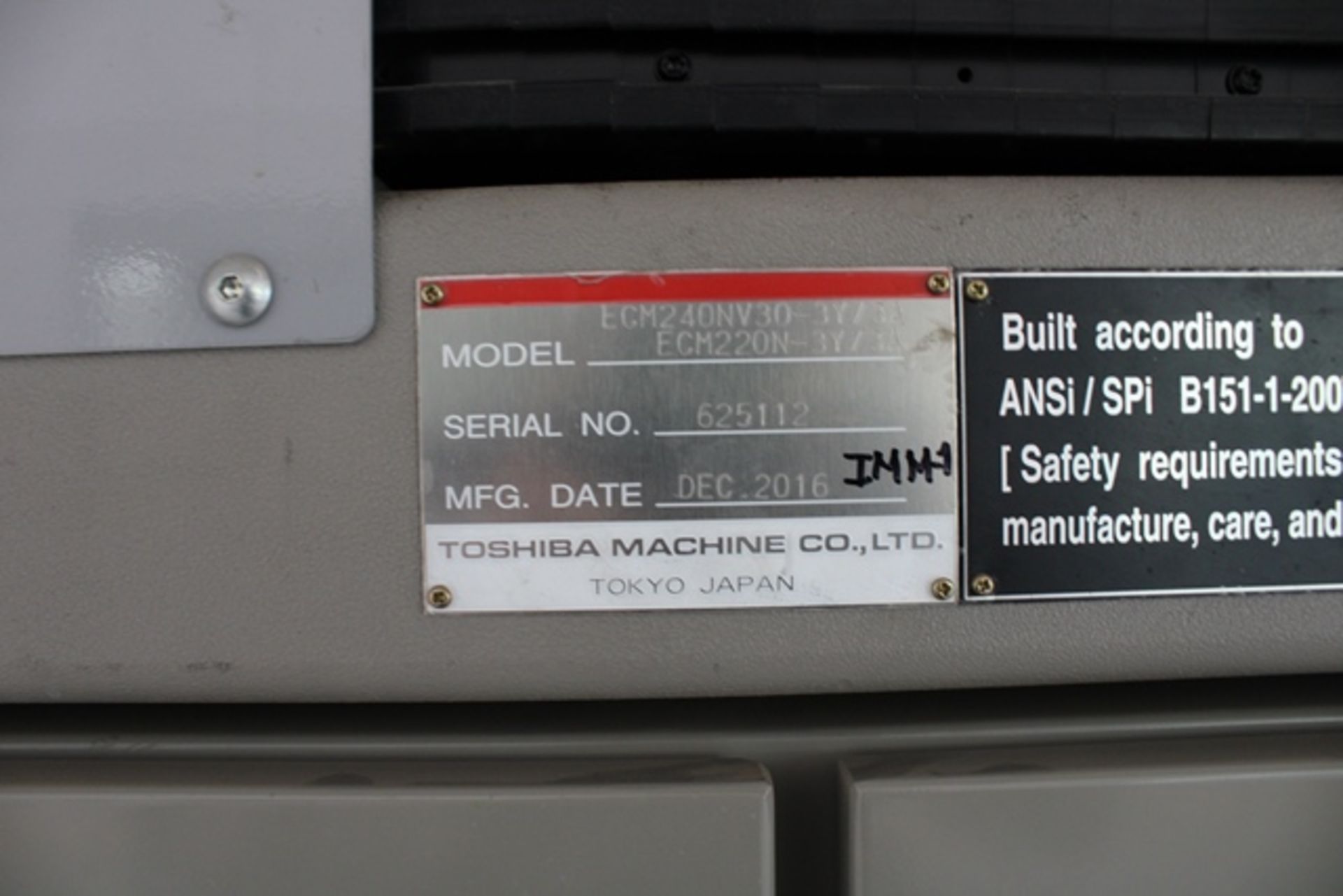 240 Ton 3.7/4.7 oz Toshiba Model ECM240NV30-3Y/3A 2-Shot Electric Injection Molding Machine - Image 17 of 21