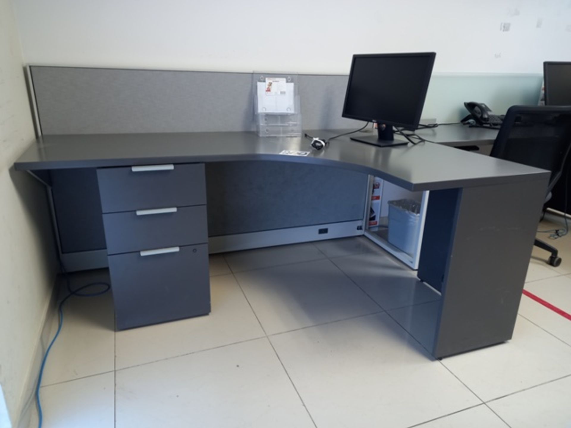 (44) Office Furniture Consisting Of: (1) 60 Inch Samsung TV, (6) L Desks, (6) Simple Desks & more - Image 3 of 25