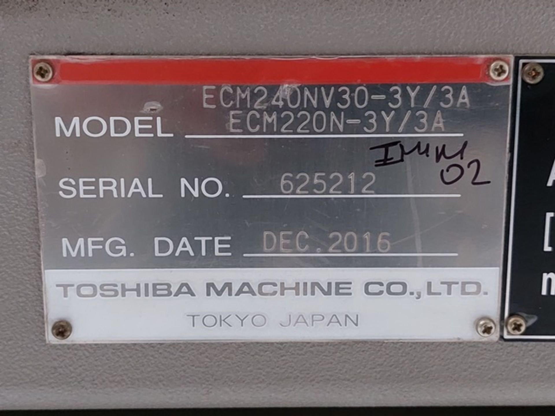 240 Ton 3.7/4.7 Oz Toshiba Model ECM240NV30-3Y/3A 2-Shot Electric Injection Molding Machine - Image 21 of 23