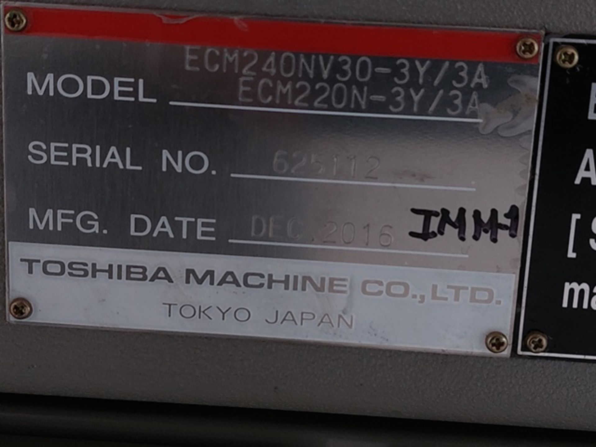 240 Ton 3.7/4.7 oz Toshiba Model ECM240NV30-3Y/3A 2-Shot Electric Injection Molding Machine - Image 18 of 21