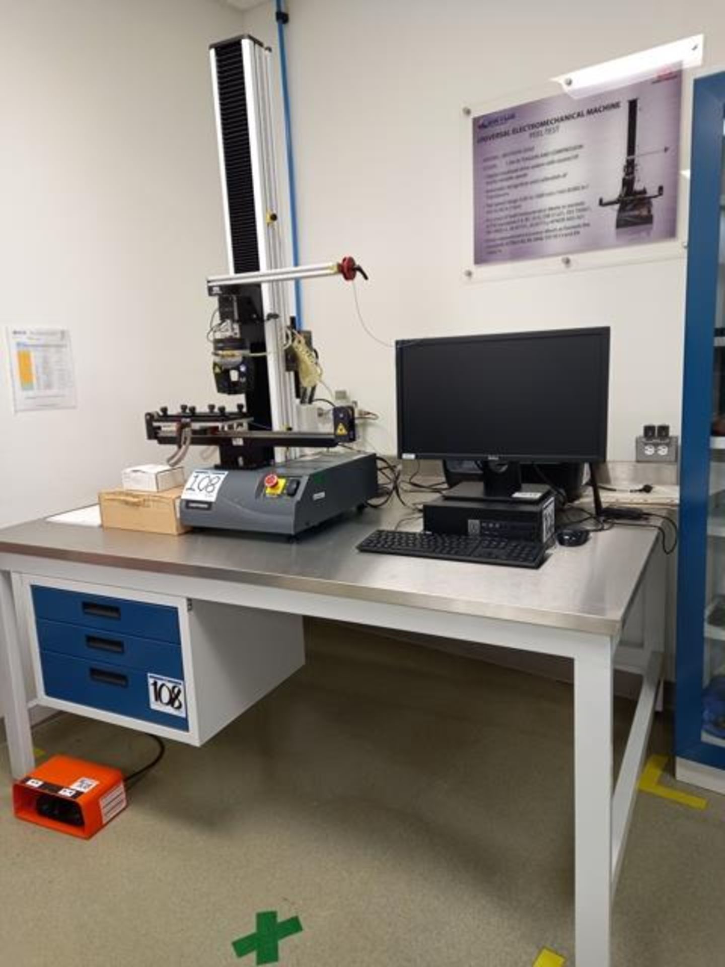 Instrom Universal Test Machine; 3343, 1 KN (225 Lbs.), Serial: 3343B13511; Year: 2018