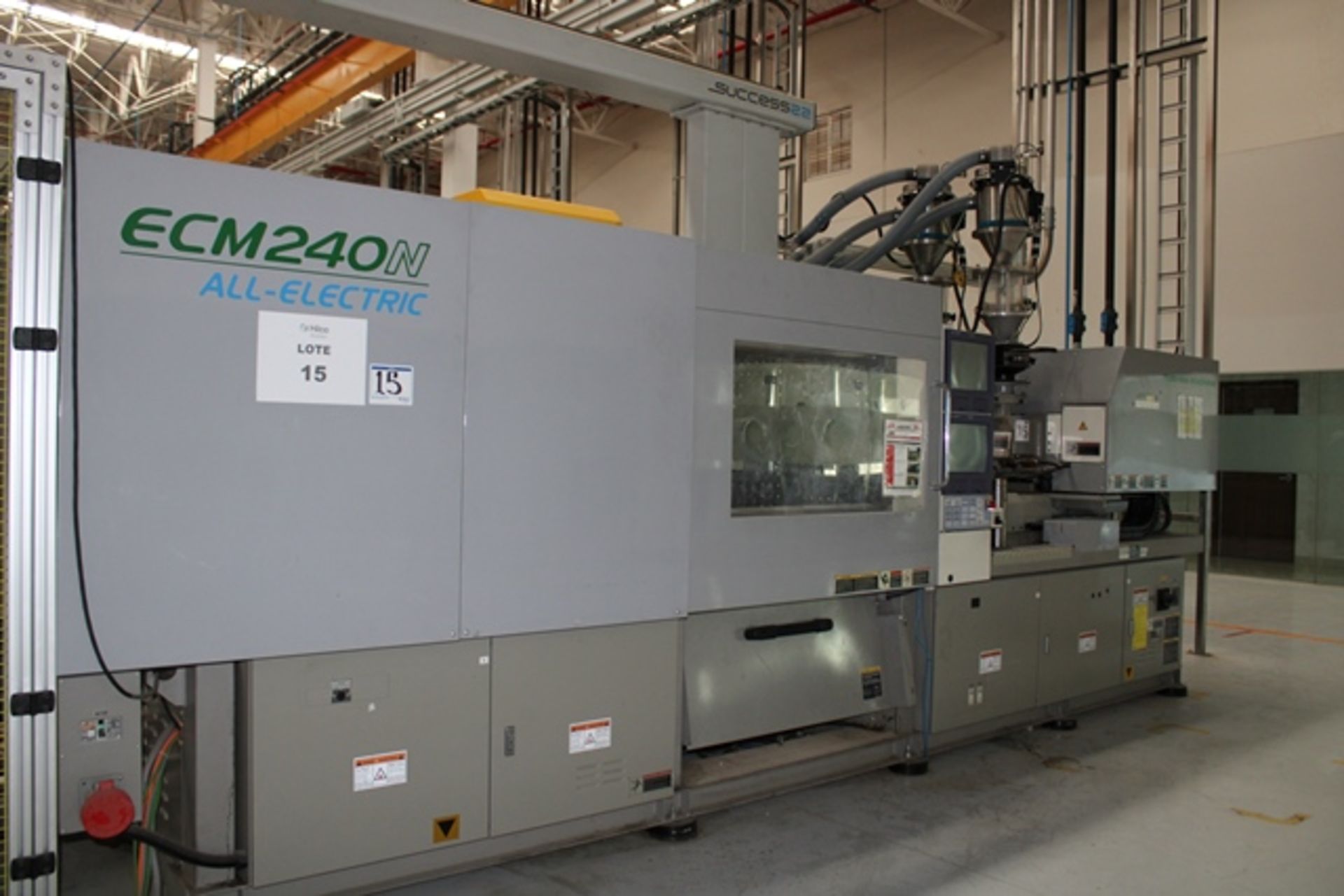 240 Ton 3.7/4.7 oz Toshiba Model ECM240NV30-3Y/3A 2-Shot Electric Injection Molding Machine