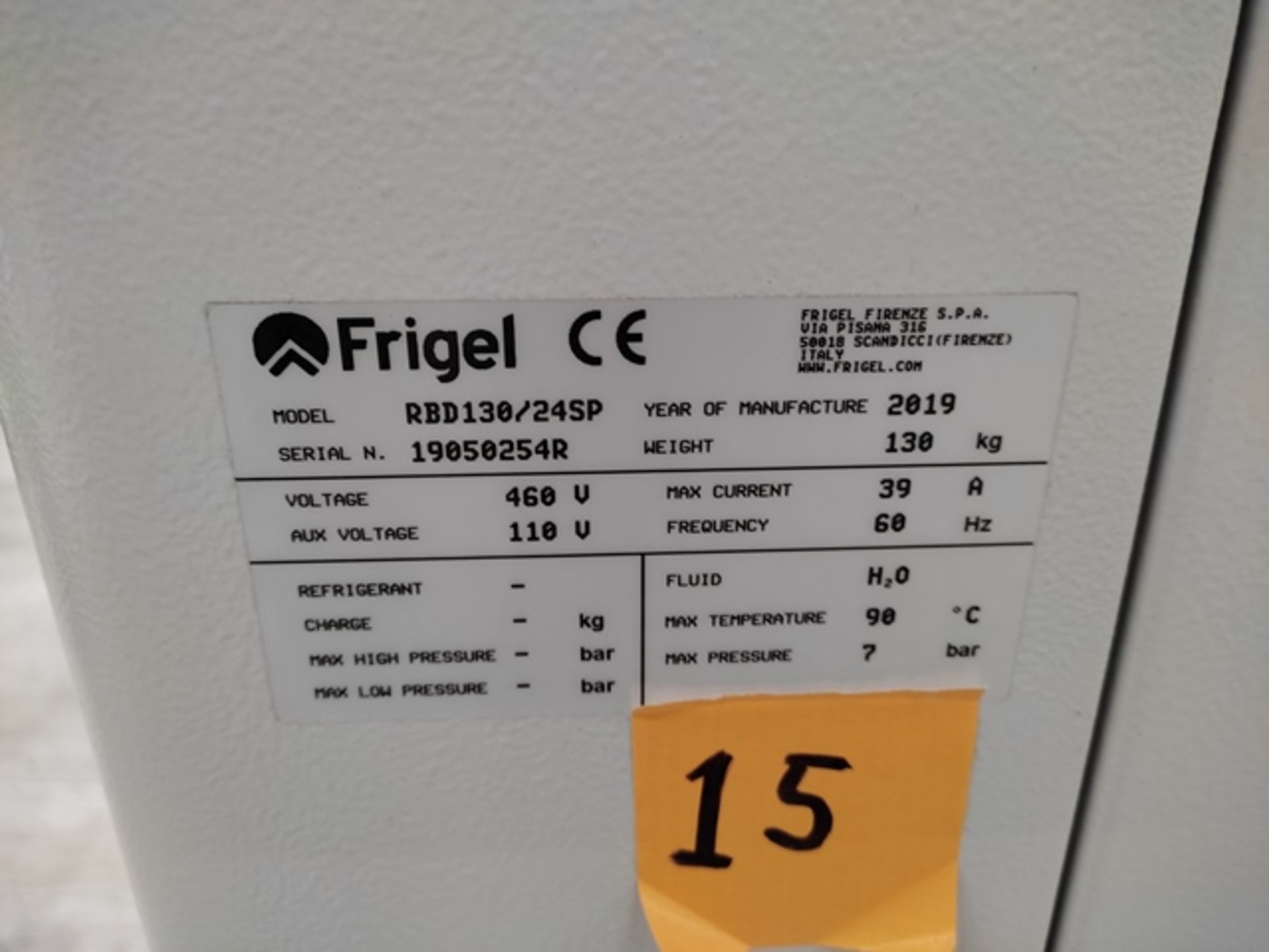 Lot of: (2) Frigel RBD130/24 SP 24 KW Flow Booster Temperature Controller, Mfg. Year: 2019 - Image 11 of 11