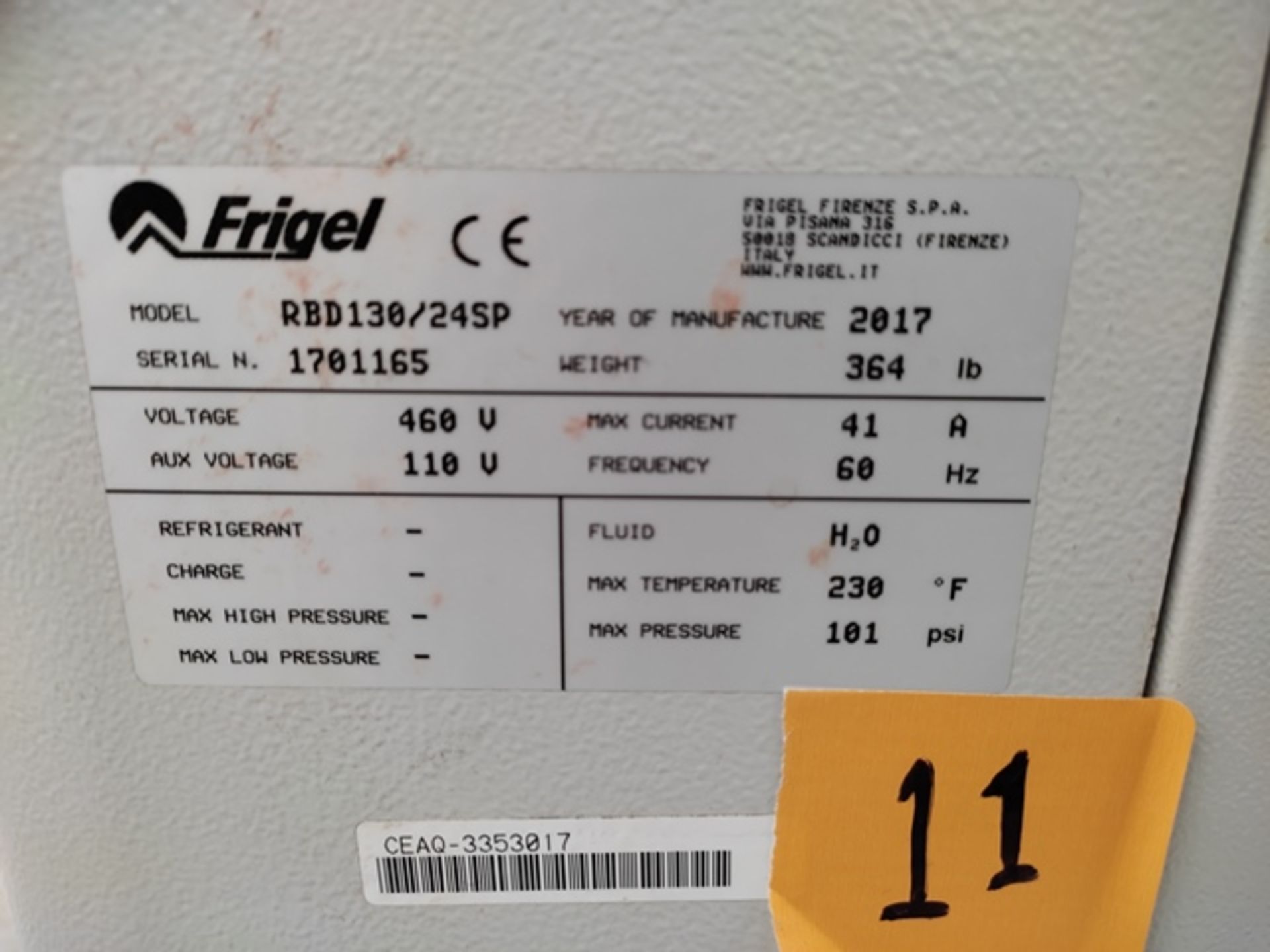 Lot of: (3) Frigel RBD130/24 SP 24 KW Flow Booster Temperature Controller, Year: 2017; - Image 15 of 16