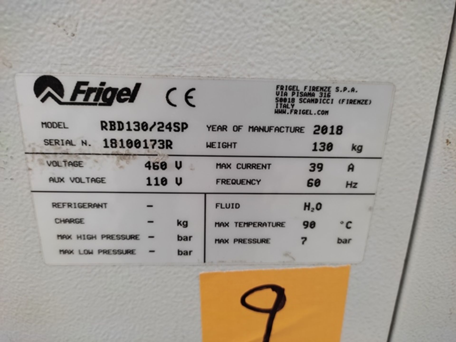 Lot of: (2) Frigel RBD130/24 SP 24 KW Flow Booster Temperature Controllers, Mfg. Year: 2017 & 2018 - Image 11 of 11