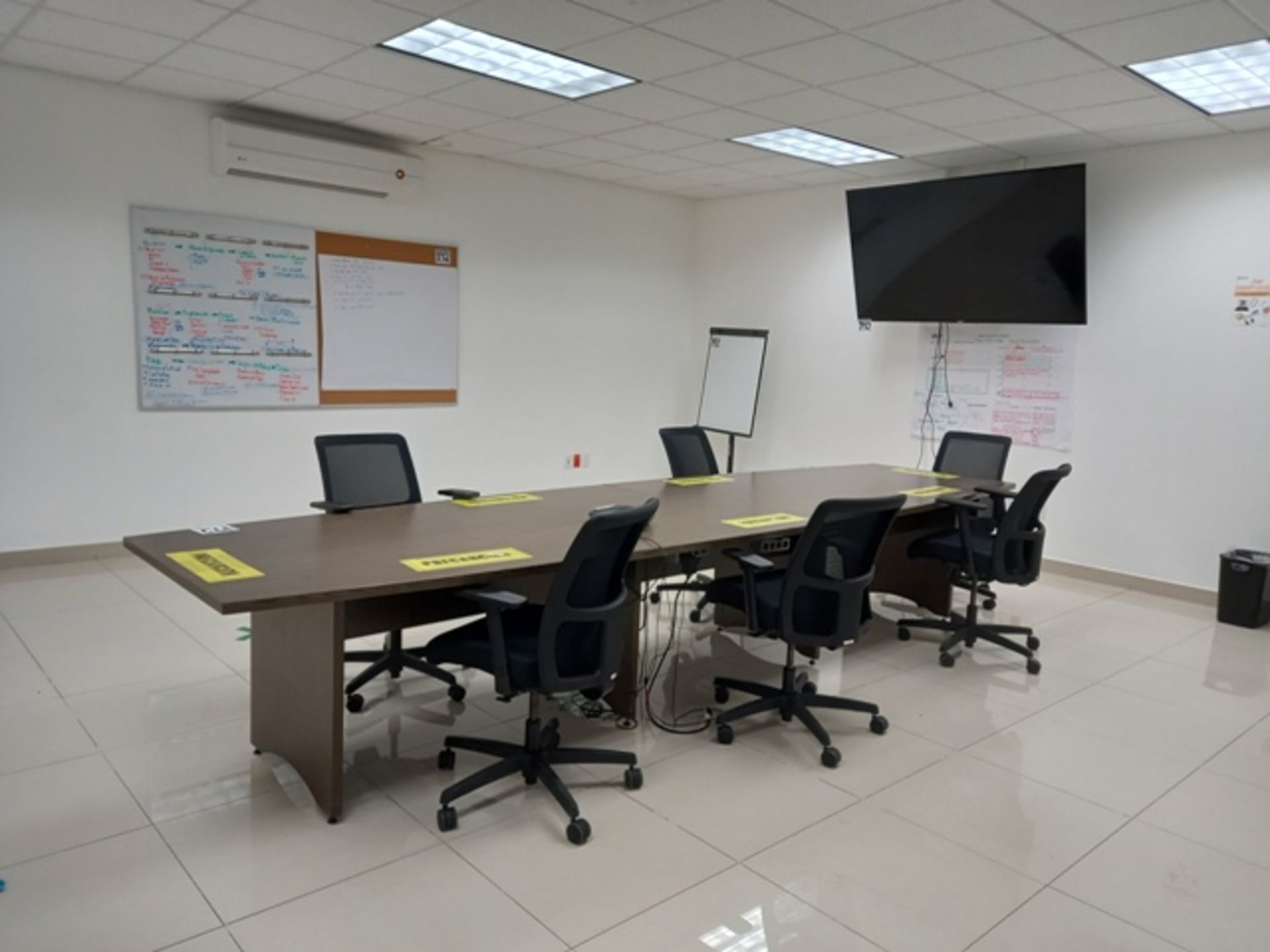 (16) Pcs Office Furniture Consisting Of: (1) 12 People Meeting Room Table, (6) Swivel, and more