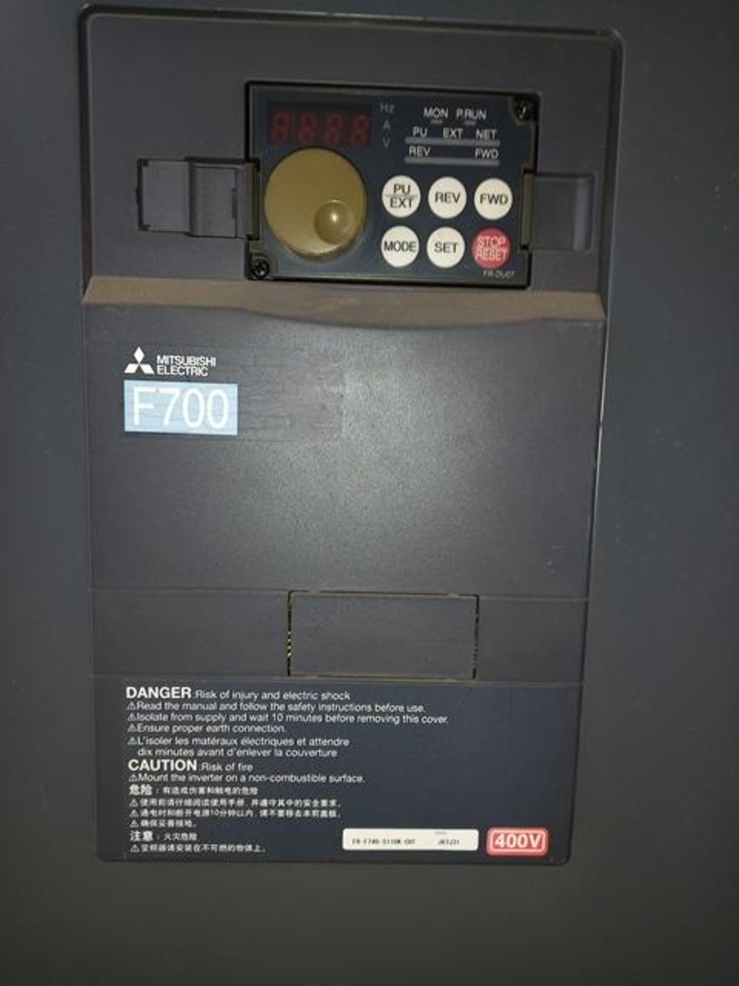 Lot (1) Hekeda Control Board With: (2) Mitsubishi F700 Frequency Variator and 800 A Power Pact - Image 5 of 8