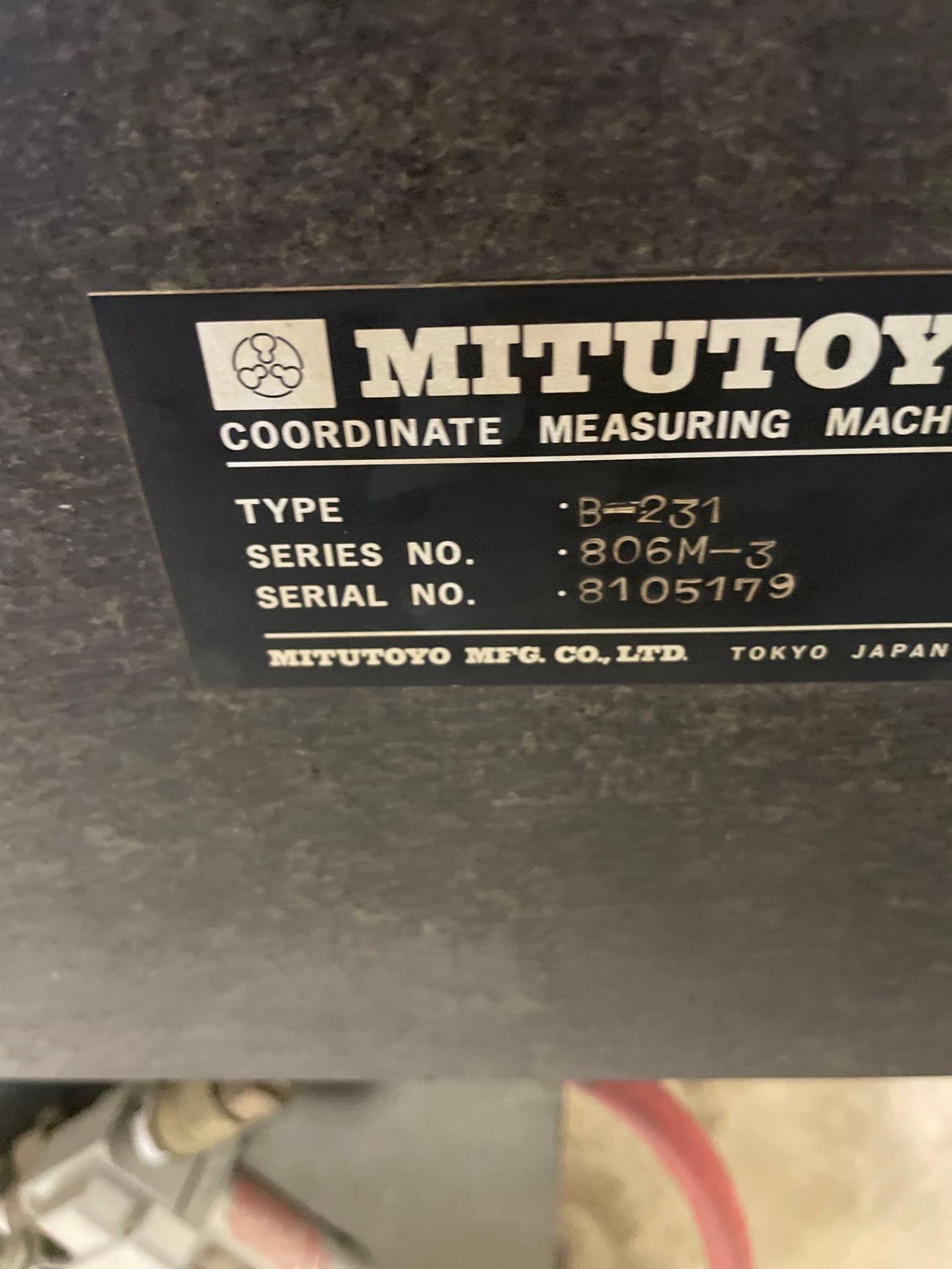 Mitutoyo B231 Coordinate Measuring Machine, 24” x 24” x 18” Travels, s/n 8105179 - Image 8 of 8