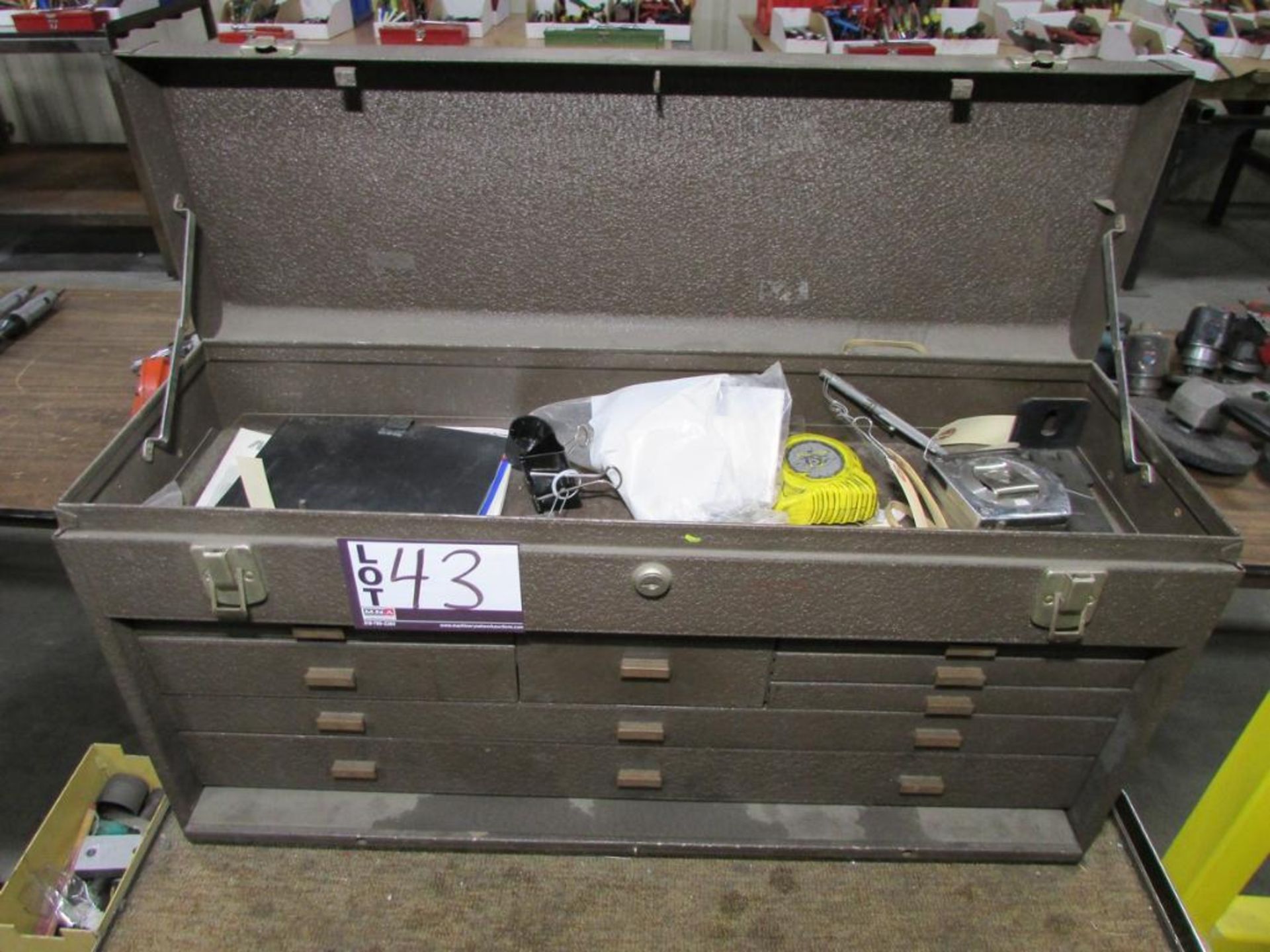 Kennedy 7-Drawer Rolling Tool Box with Open Top 8-Drawer Tool Box, Assorted Hand Tools and Contents - Image 5 of 8