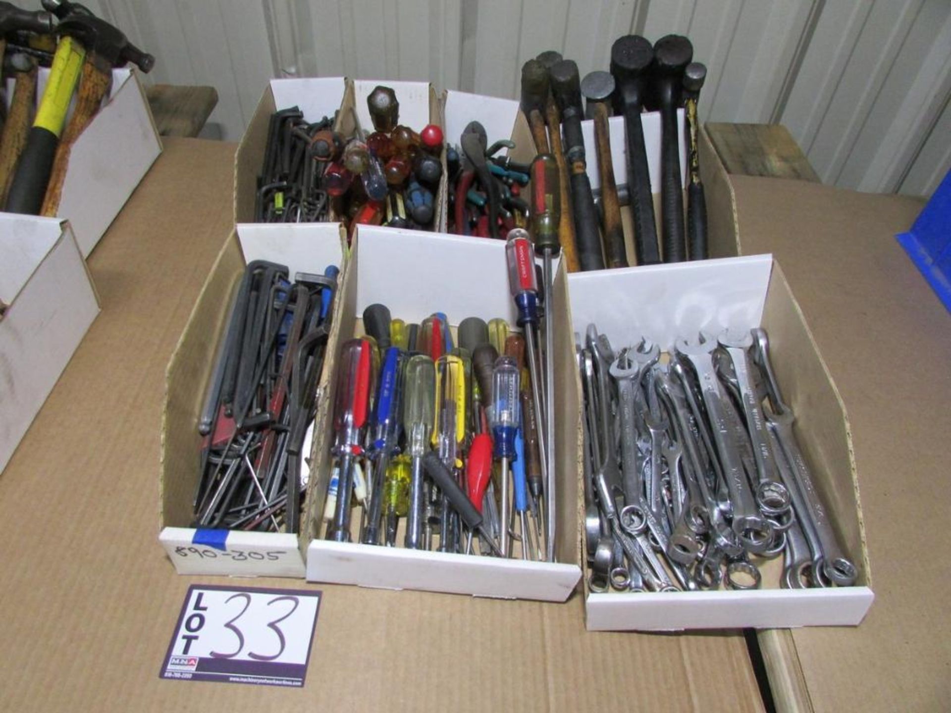 Assorted Hand Tools: Allen Wrenches, Drivers, Pliers, Hammers, And Wrenches