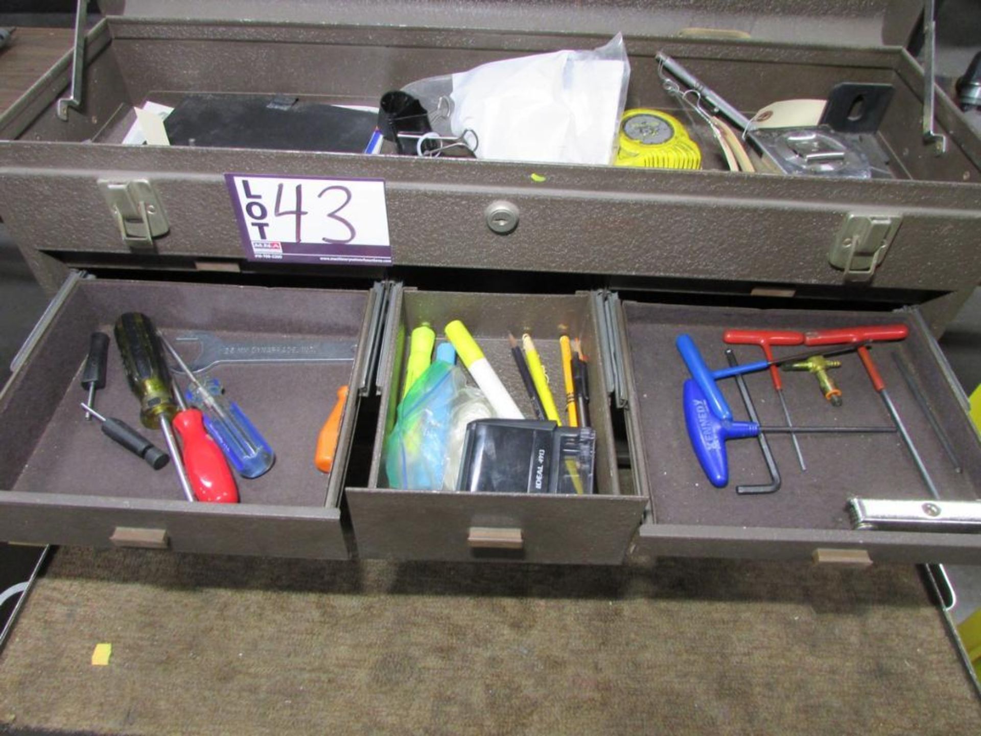 Kennedy 7-Drawer Rolling Tool Box with Open Top 8-Drawer Tool Box, Assorted Hand Tools and Contents - Image 6 of 8