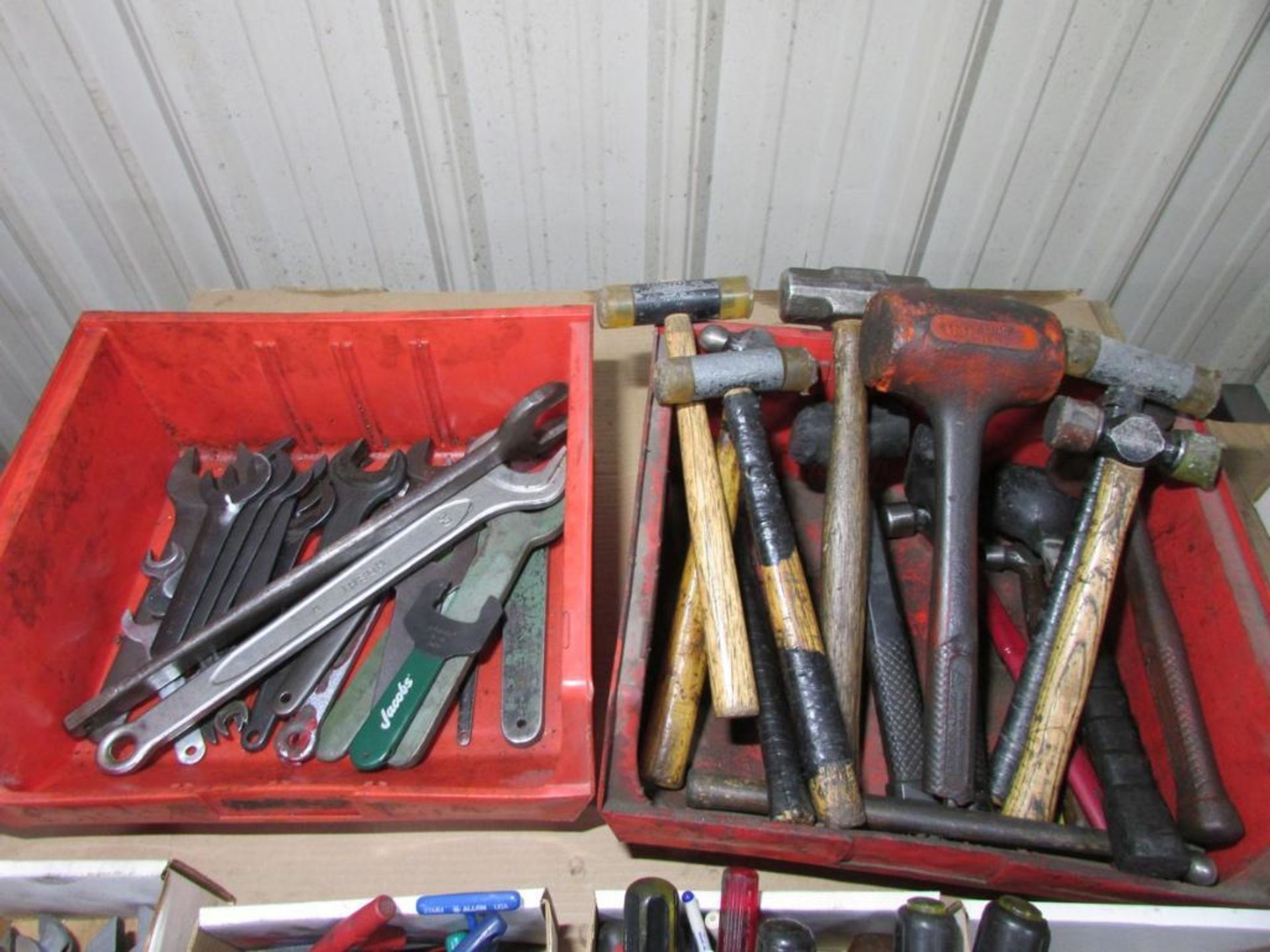 Assorted Hand Tools: Wrenches, Hammers, Files, Drivers, Allen Wrenches, Adjustable Wrenches, Ratchet - Image 2 of 4