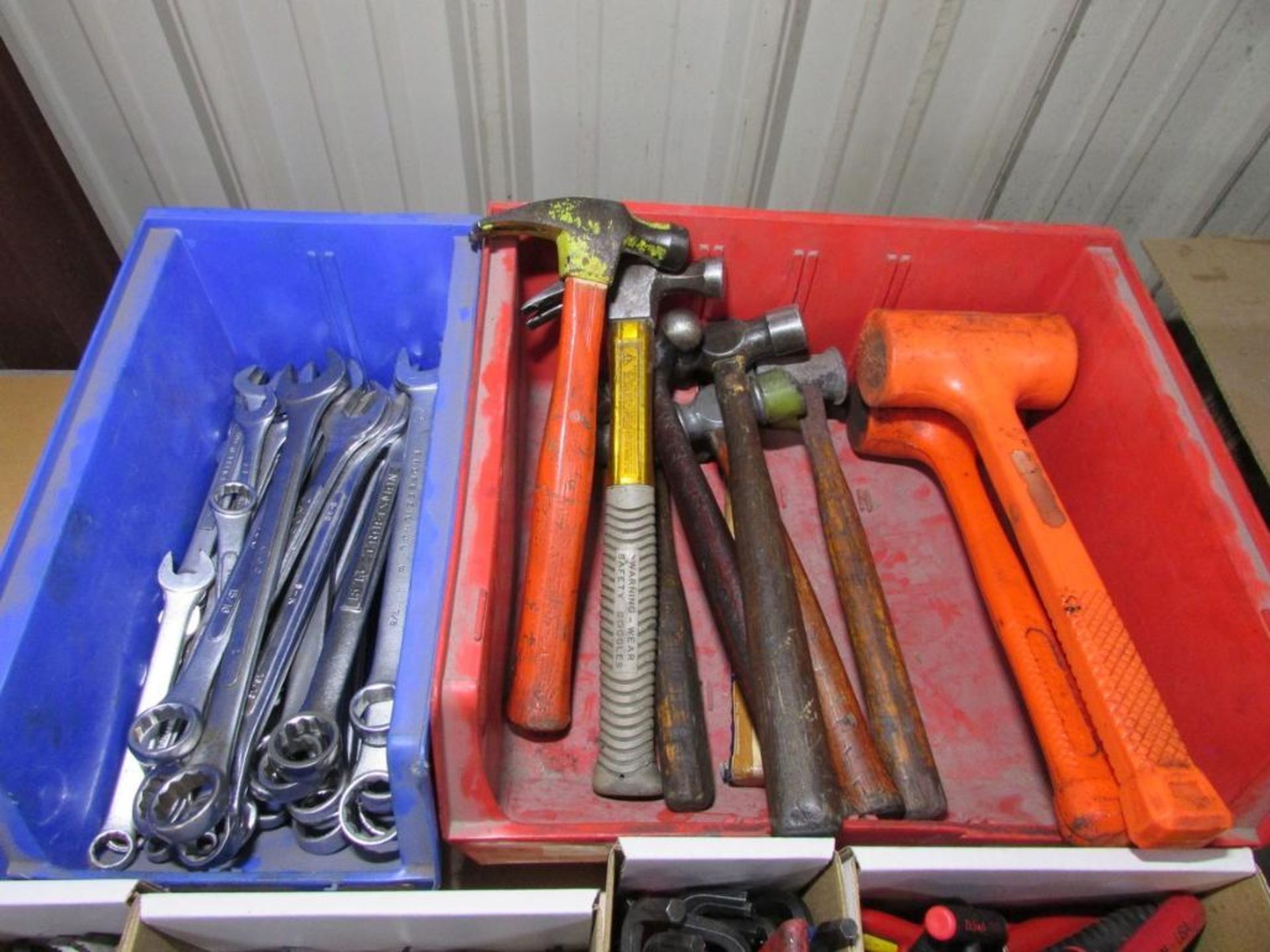 Assorted Hand Tools: Wrenches, Hammers, Pliers, Snips, Allen Wrenches, Ratchet, and Socket Set - Image 2 of 4