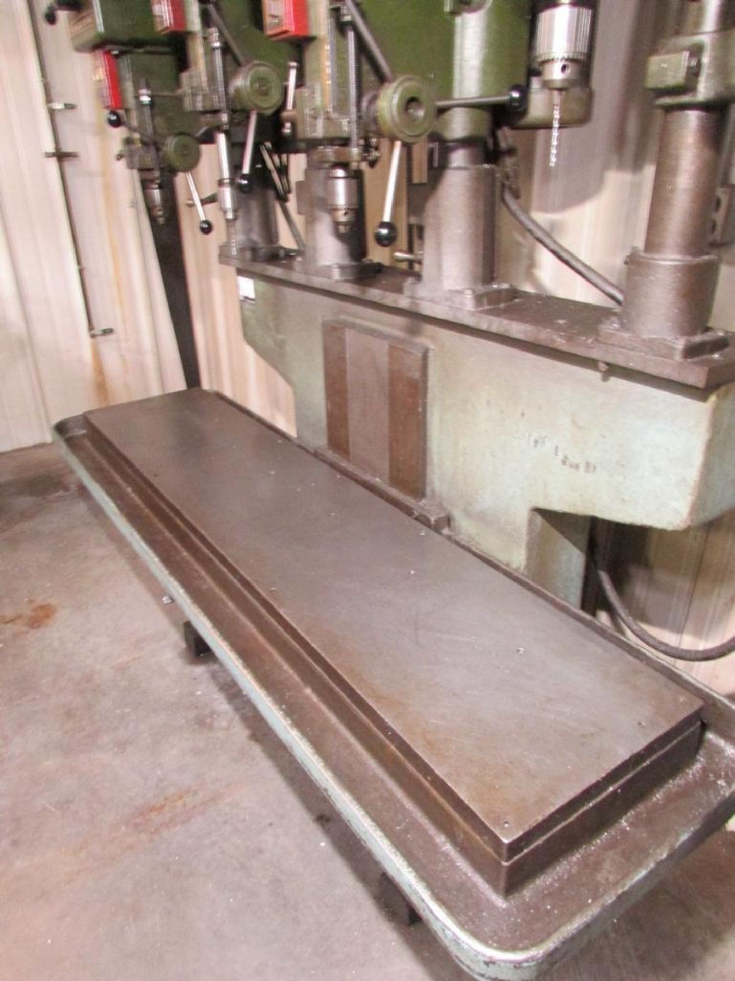 Clausing 14" 4-Head Gang Drill Press, 66"x14" Adjustable Height Table, (2) Clausing Model 1666 Drill - Image 20 of 20