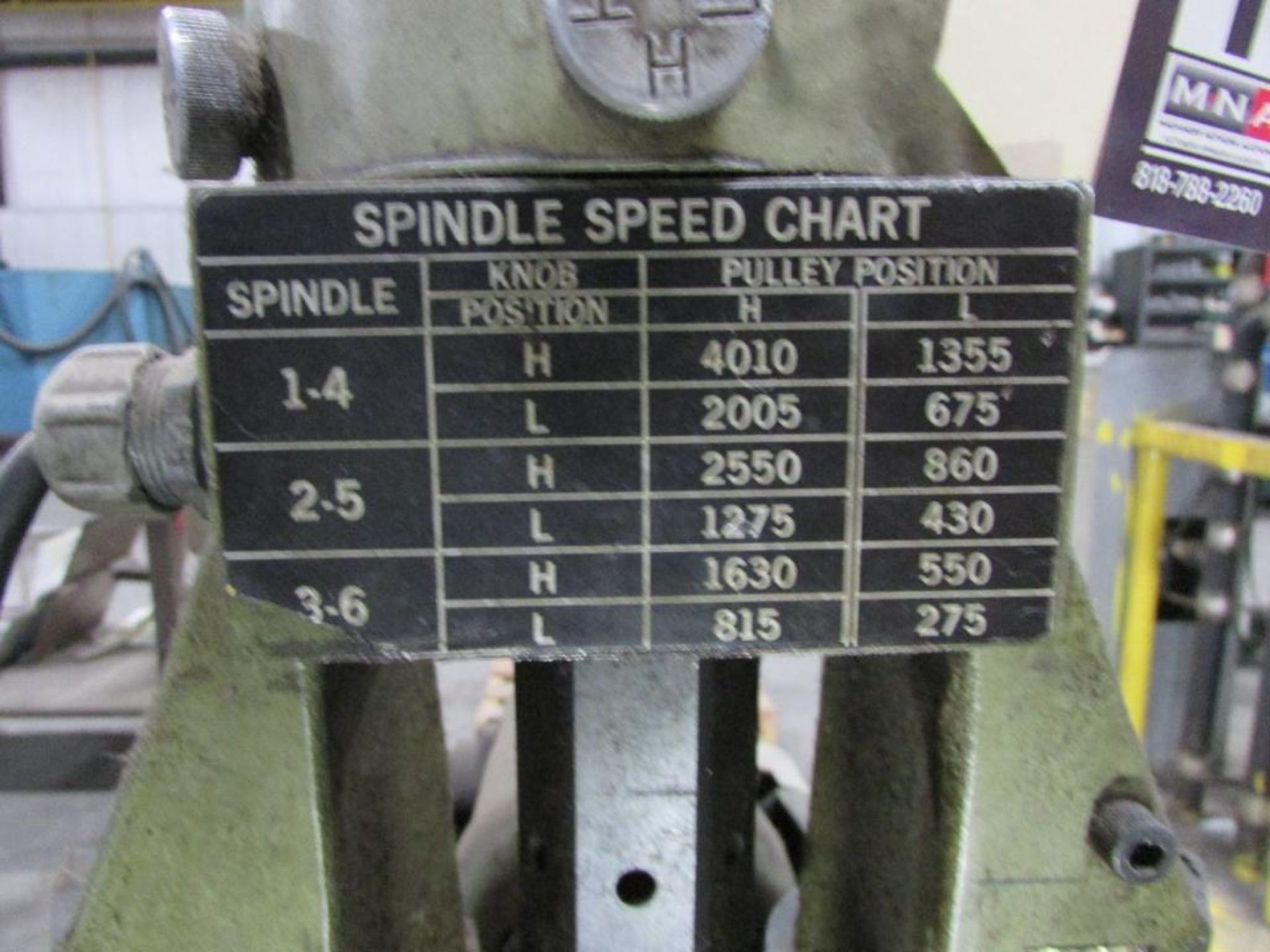 Burgmaster Houdaille 16" 6 Position Turret Drill Press, 6" Stroke, (4) 5/8" Jacobs Chucks, (2) Accut - Image 11 of 12