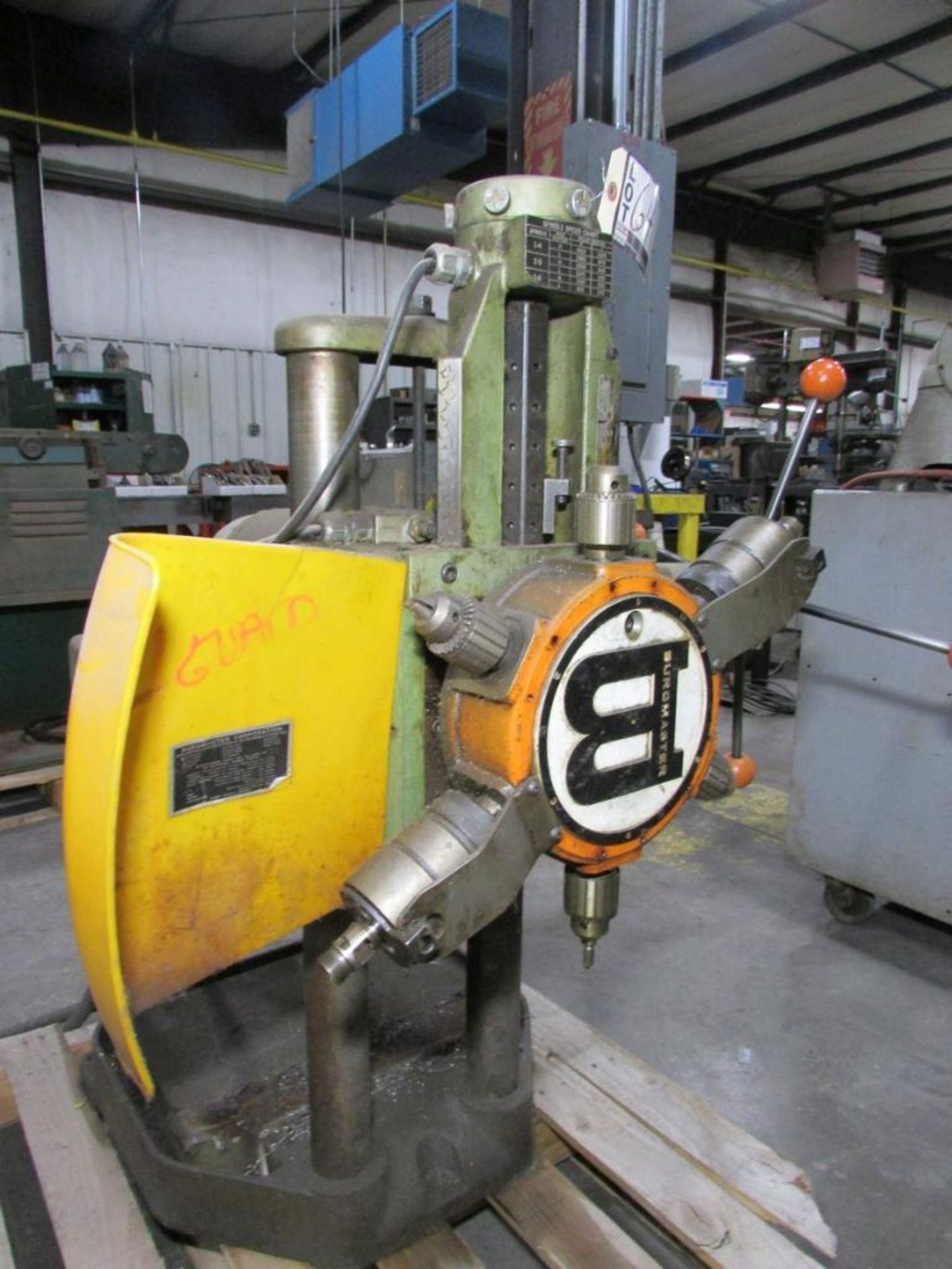 Burgmaster Houdaille 16" 6 Position Turret Drill Press, 6" Stroke, (4) 5/8" Jacobs Chucks, (2) Accut