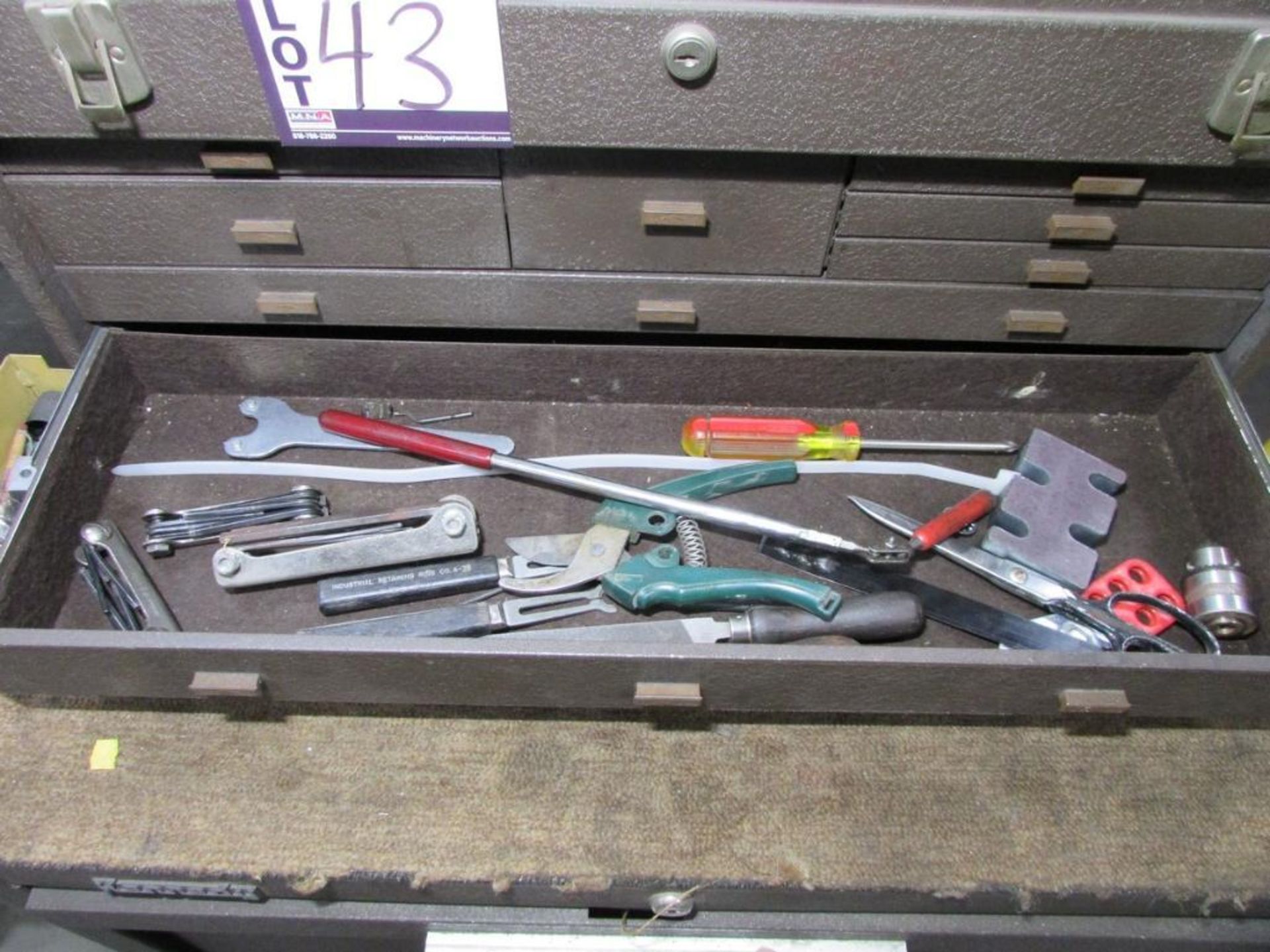Kennedy 7-Drawer Rolling Tool Box with Open Top 8-Drawer Tool Box, Assorted Hand Tools and Contents - Image 8 of 8