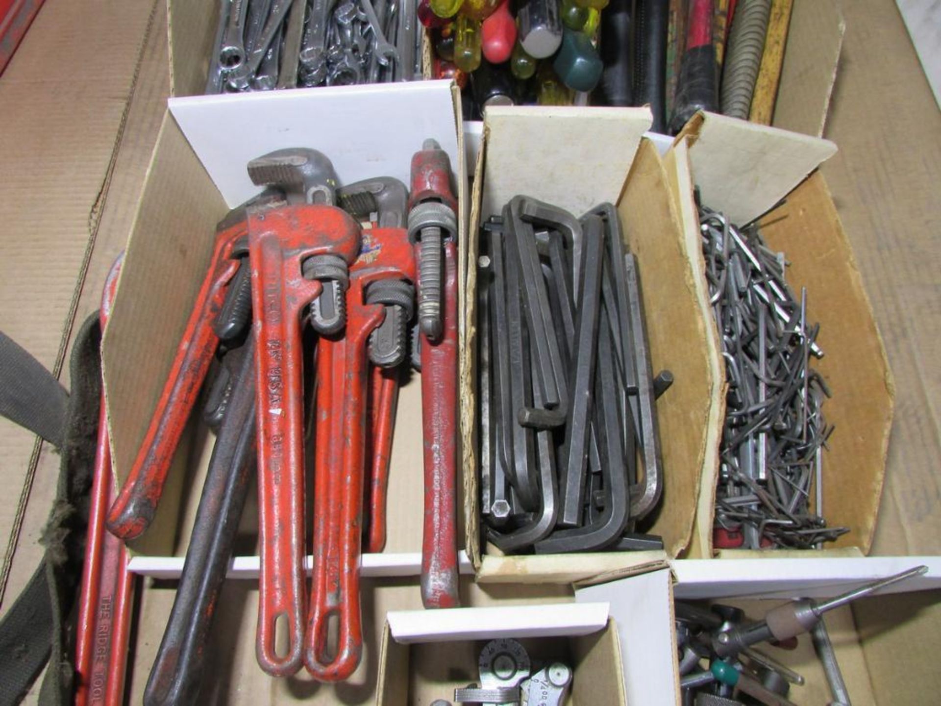 Assorted Hand Tools: Wrenches, Tube Bender, Tube Flaring, Tube Cutter, Tappers, Pipe Wrench, Allen W - Image 3 of 4